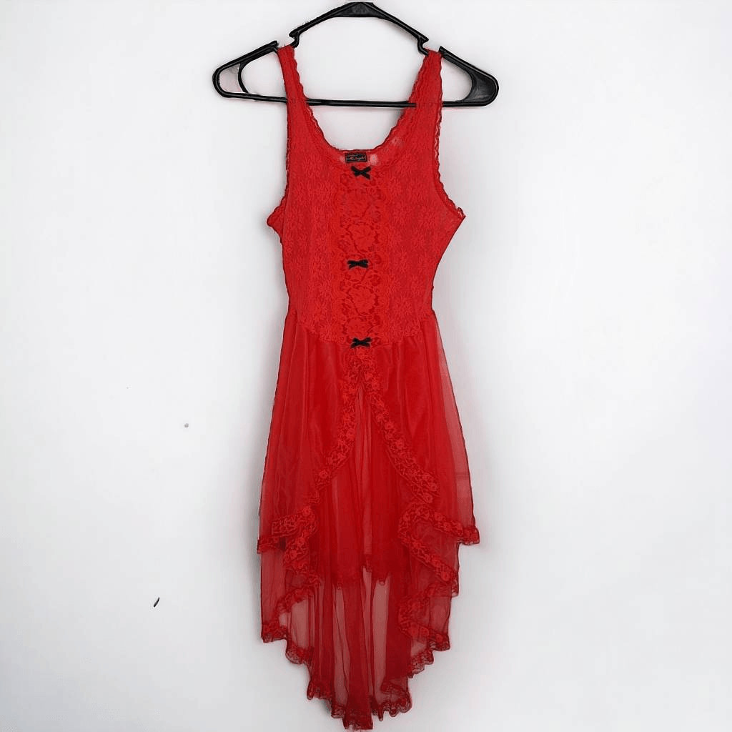 Stroke of Midnight Vintage 80s Gothic Vamp Lingerie size Small