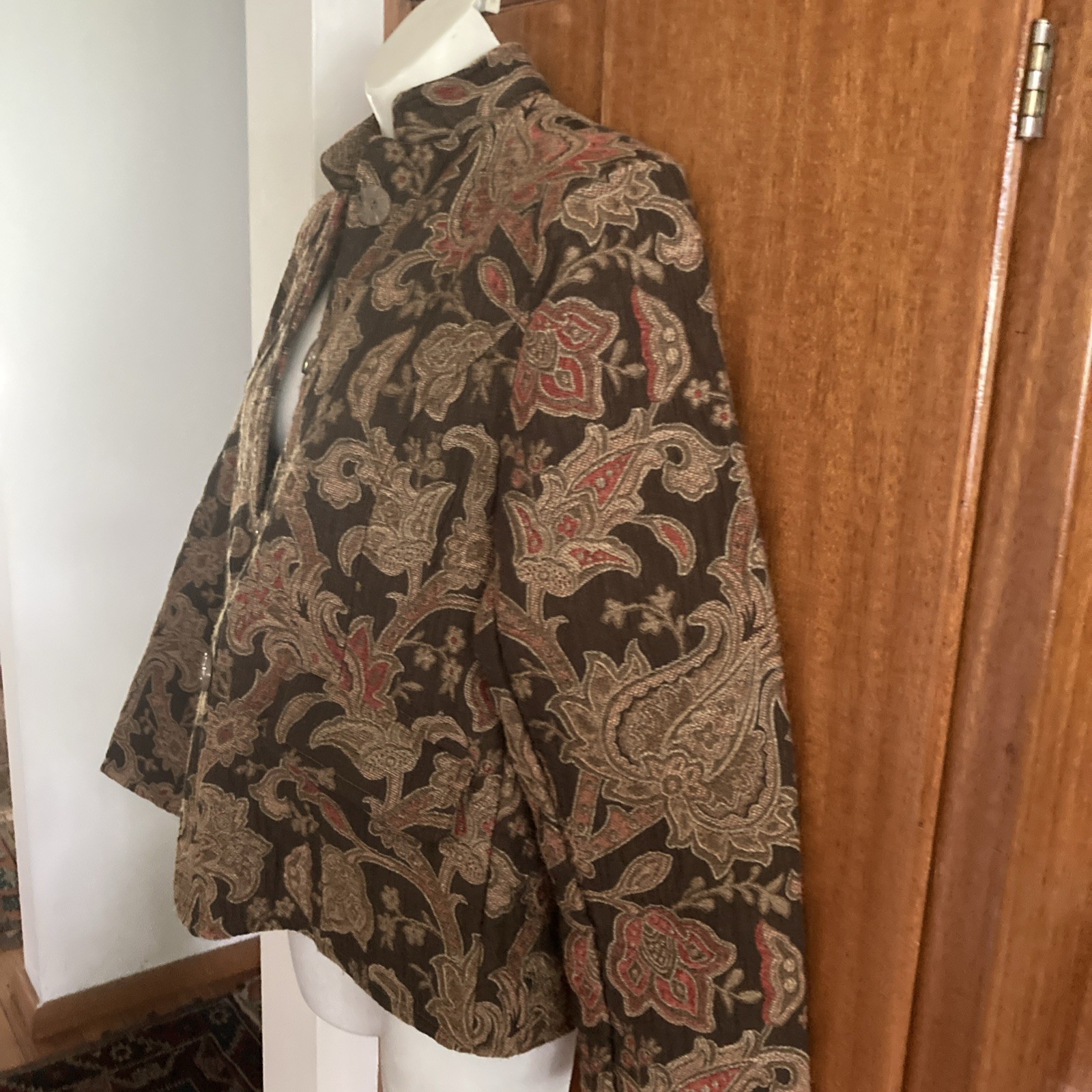 womens Flashback tapestry fabric jacket size PM