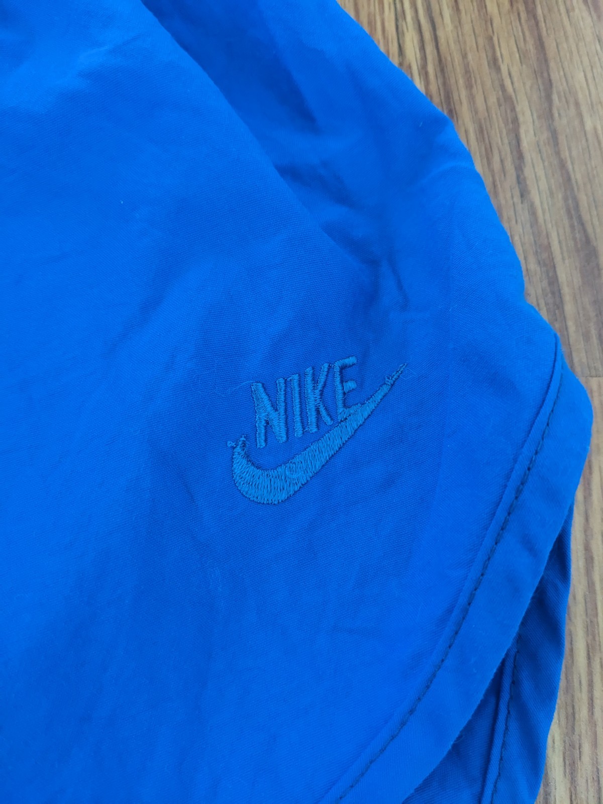 Womens 80s 90s vintage Nike running high rise shorts blue key pocket Short XS