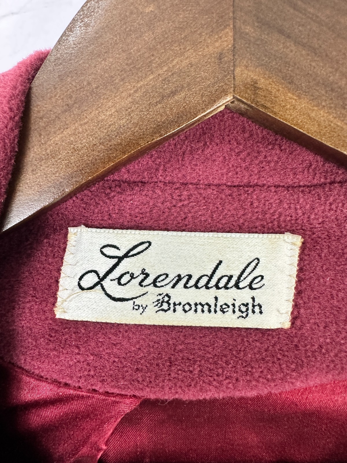 Lorendale Vtg Wrap Coat Womens M Burgundy Faux Suede Belted Long Trench Jacket