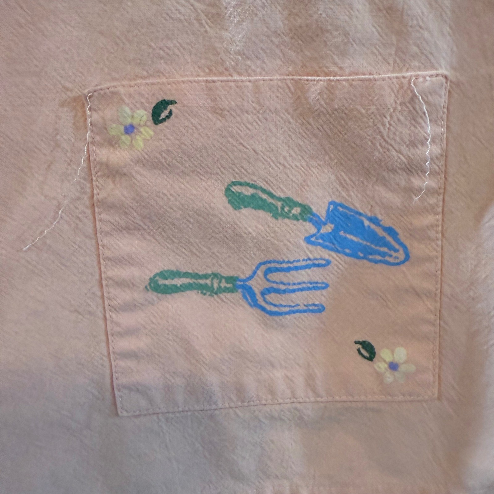 Vintage Peach Garden 100% Cotton Print Set Cottagecore Grannycore Gardencore