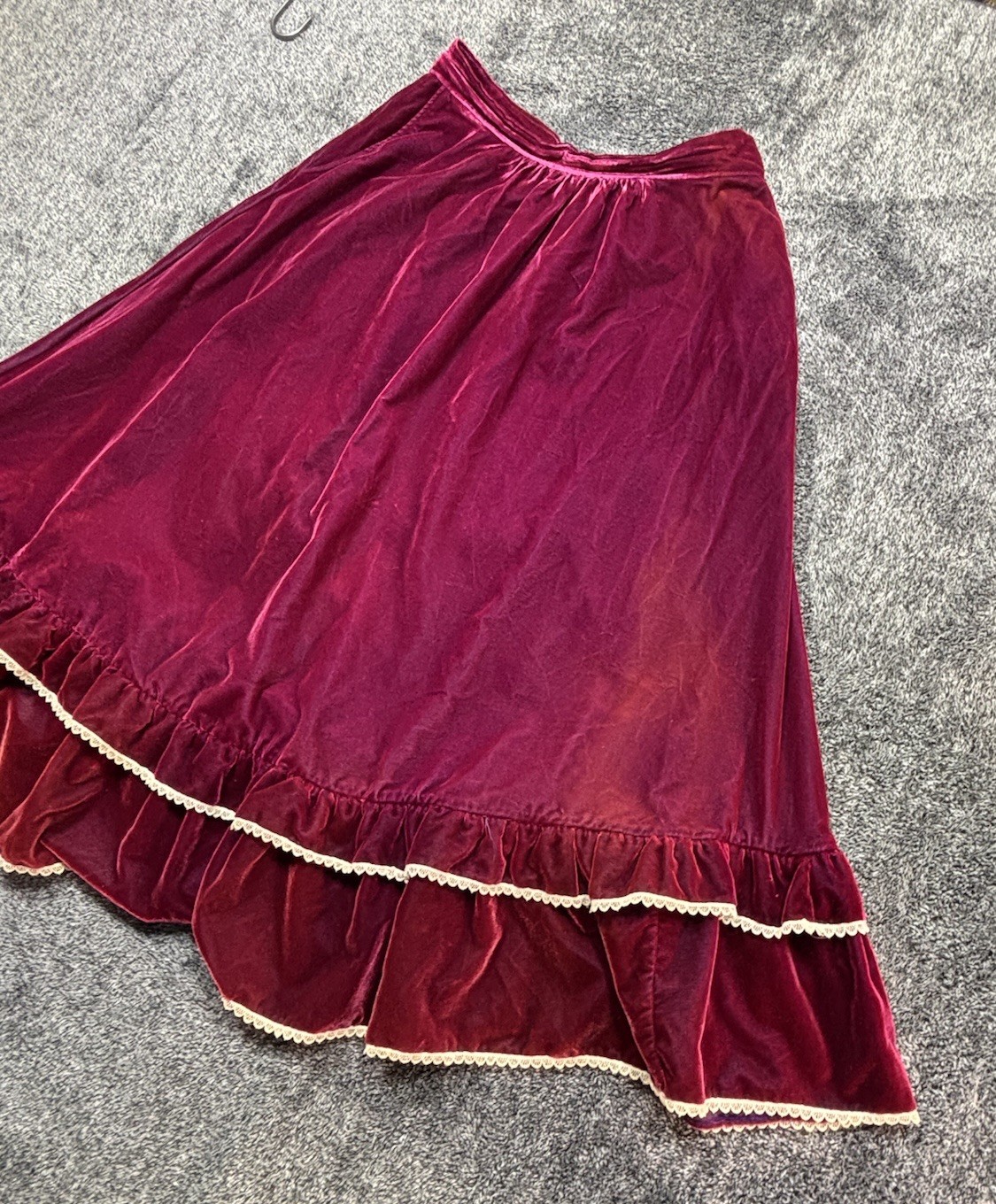 VTG 80s Miss Rodeo America Pageant Velvet 2 Piece Set Dress Jacket Set 13/14