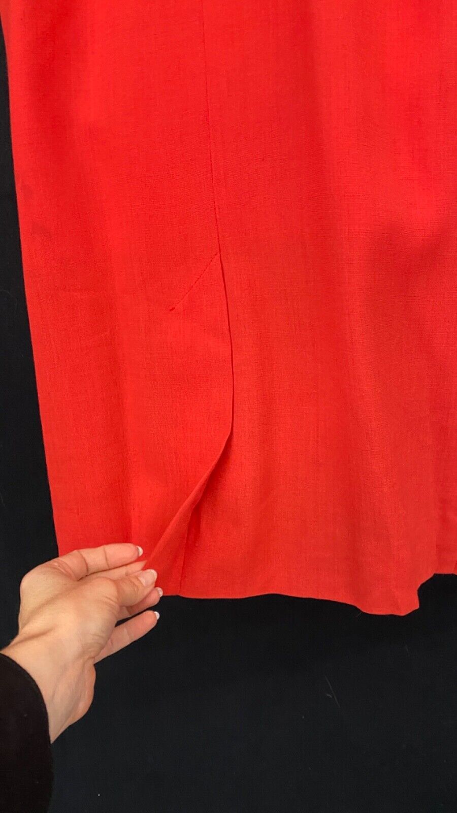 Vintage red 1950s dress set, short sleeve, sleeveless sundress bolero, pin-up XS