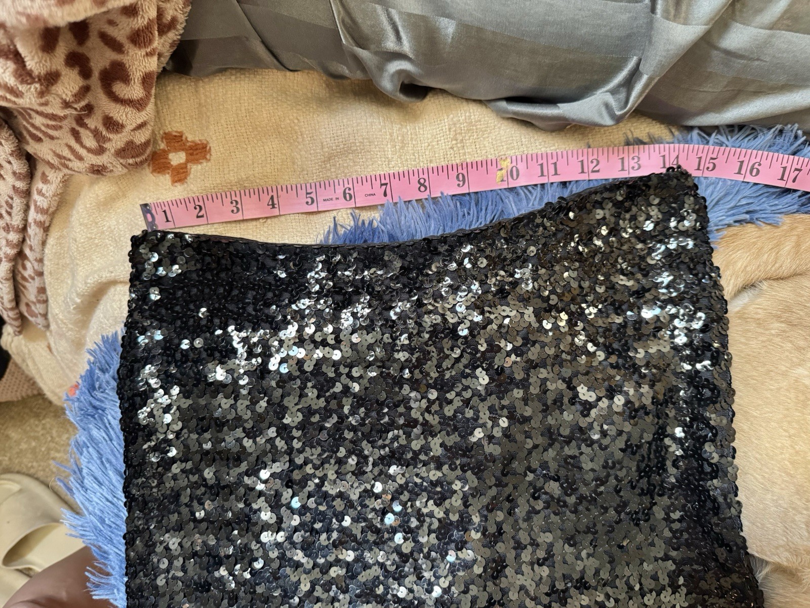Vtg Nanette Lepore Black Sequin Mermaid Skirt High Low Pencil 4 S Flute
