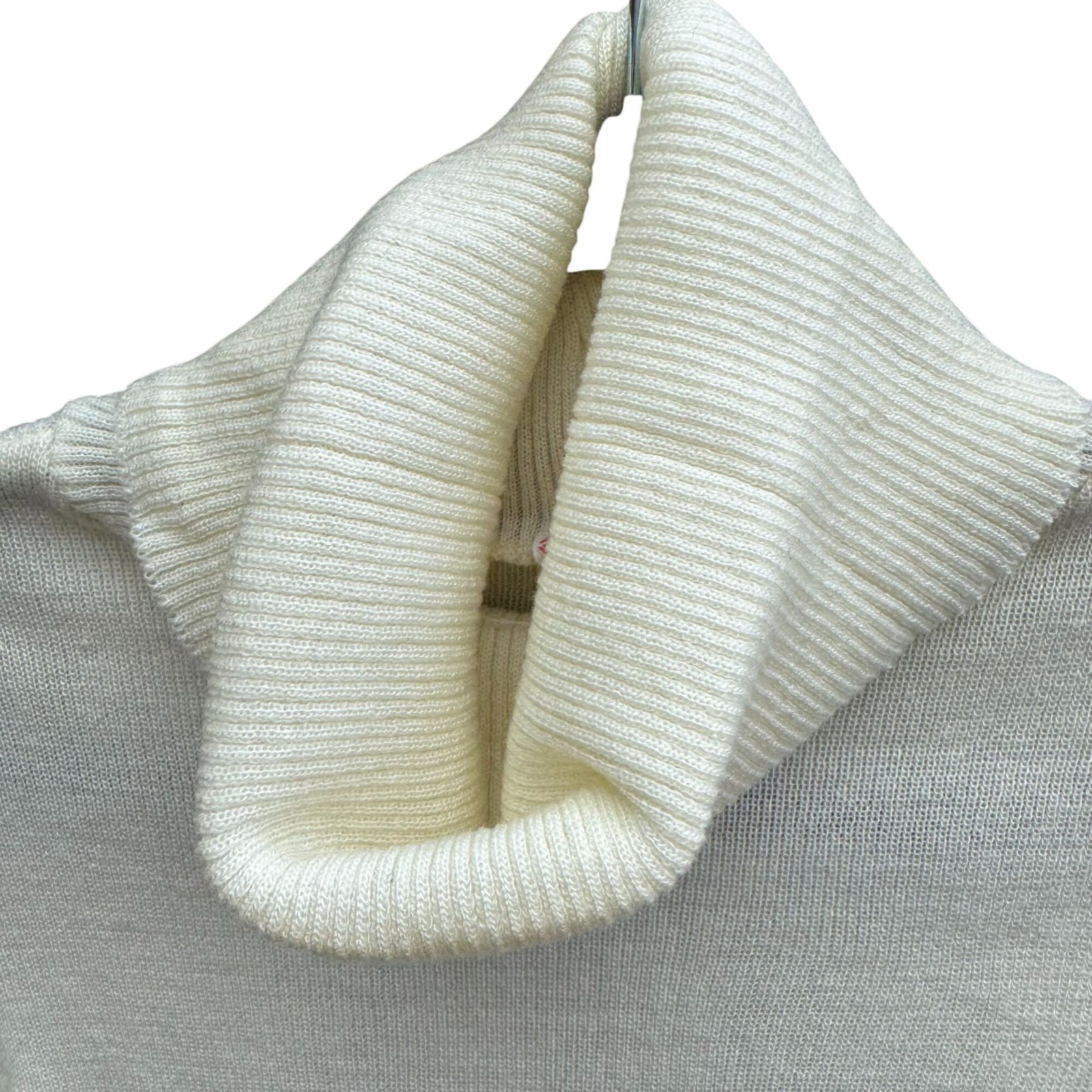 Georgie Porgie Vintage 70s Mod Academic Striped Knit Turtleneck Sweater Womens S