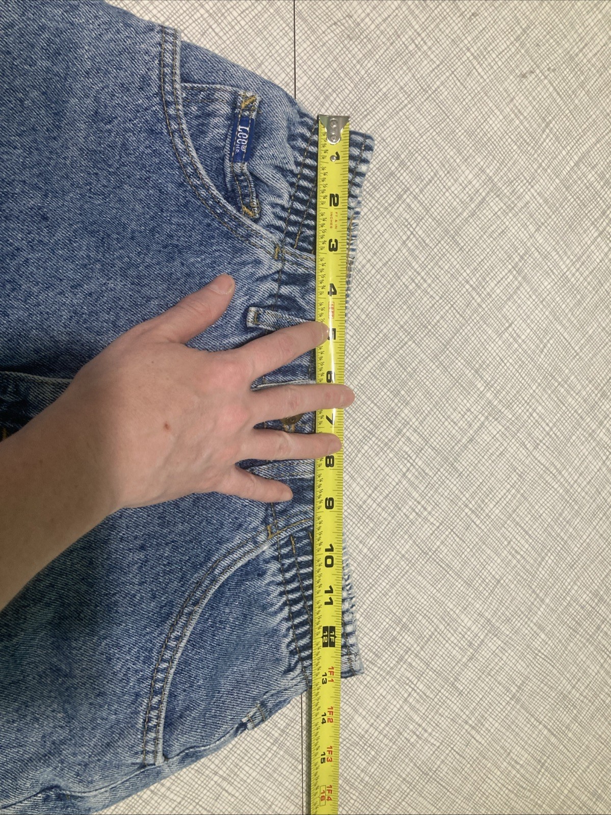Vtg 80s Lee Jeans Women 8 High Rise Acid Wash Mom Elastic Waist Tapered 350-5944