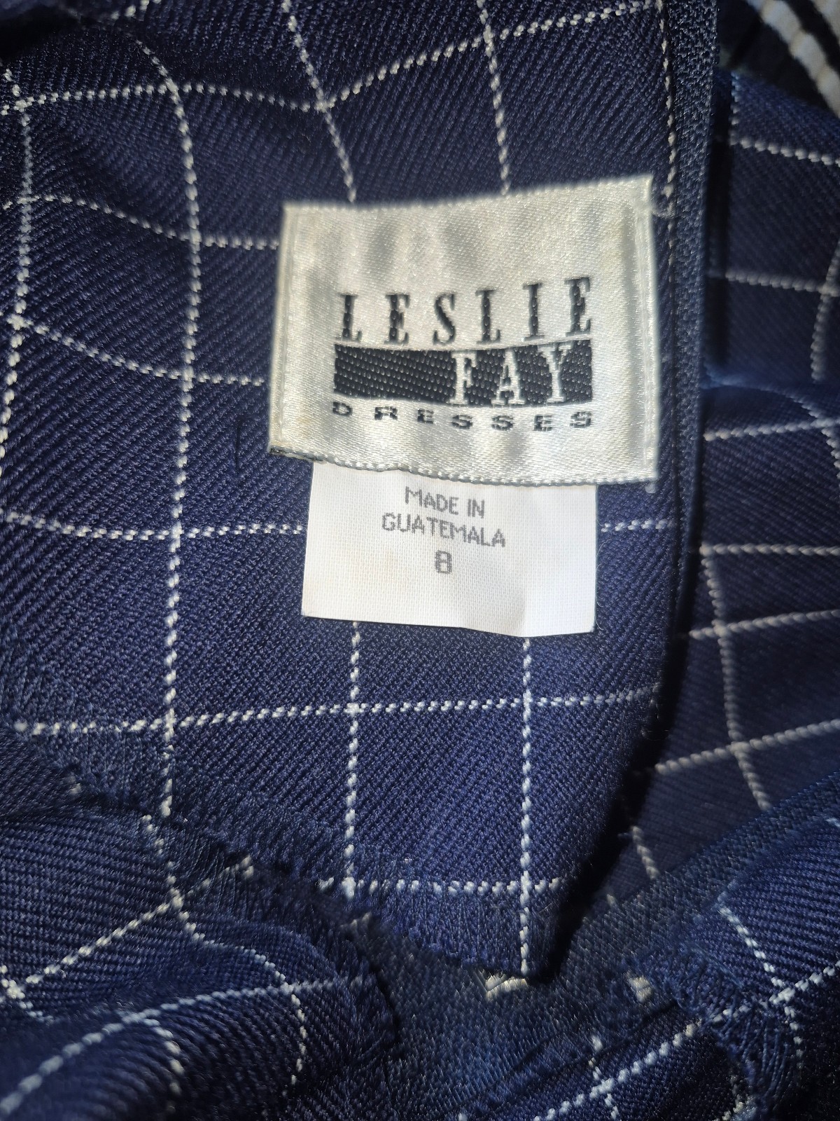 Vintage Leslie Fay Dress Suit Set Blazer Sz 8 Preppy 80s Old Money Retro