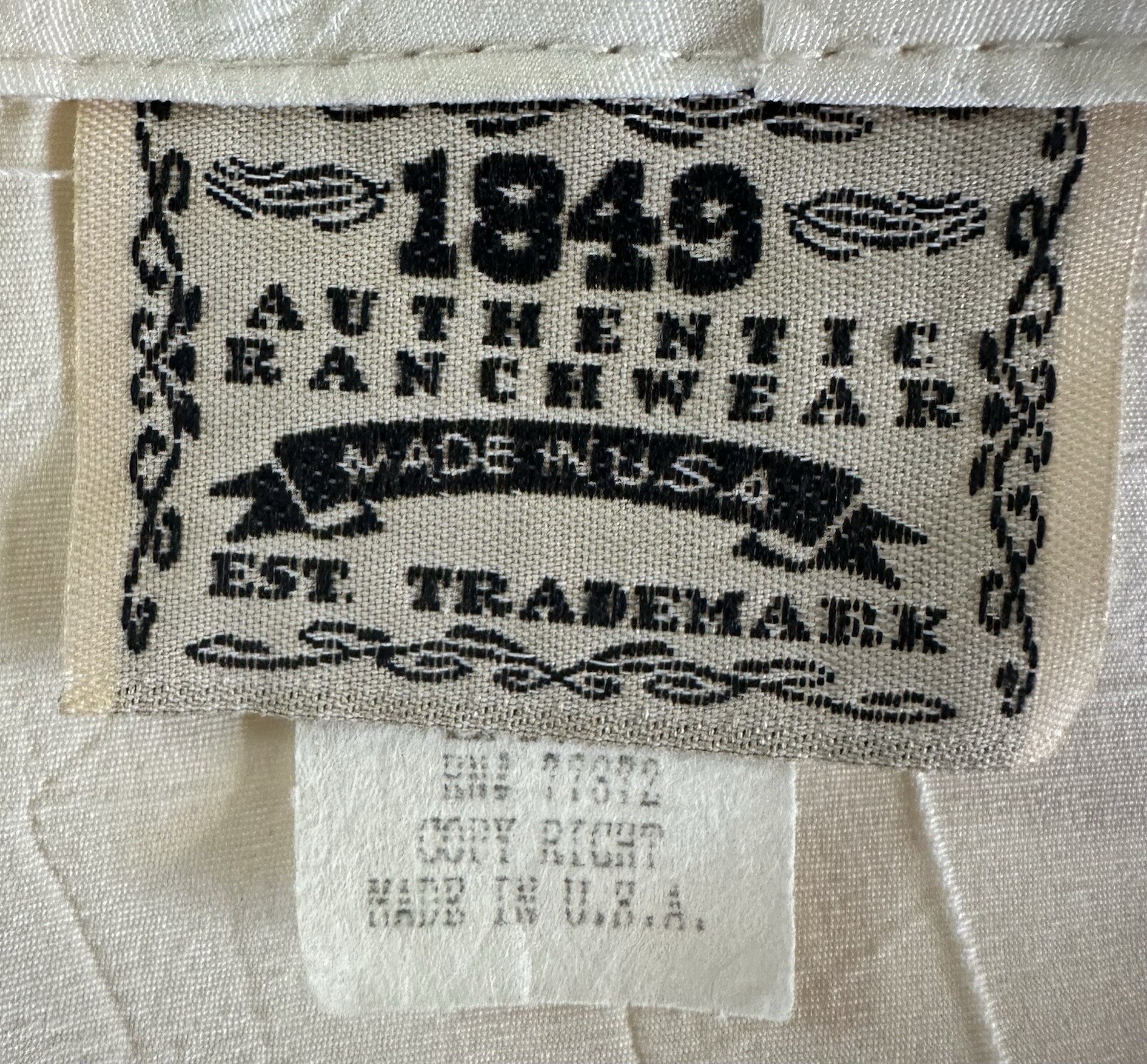 1849 Authentic Ranchwear Vintage Cream Lace Blazer And Skirt Set Size LG w/ Slip
