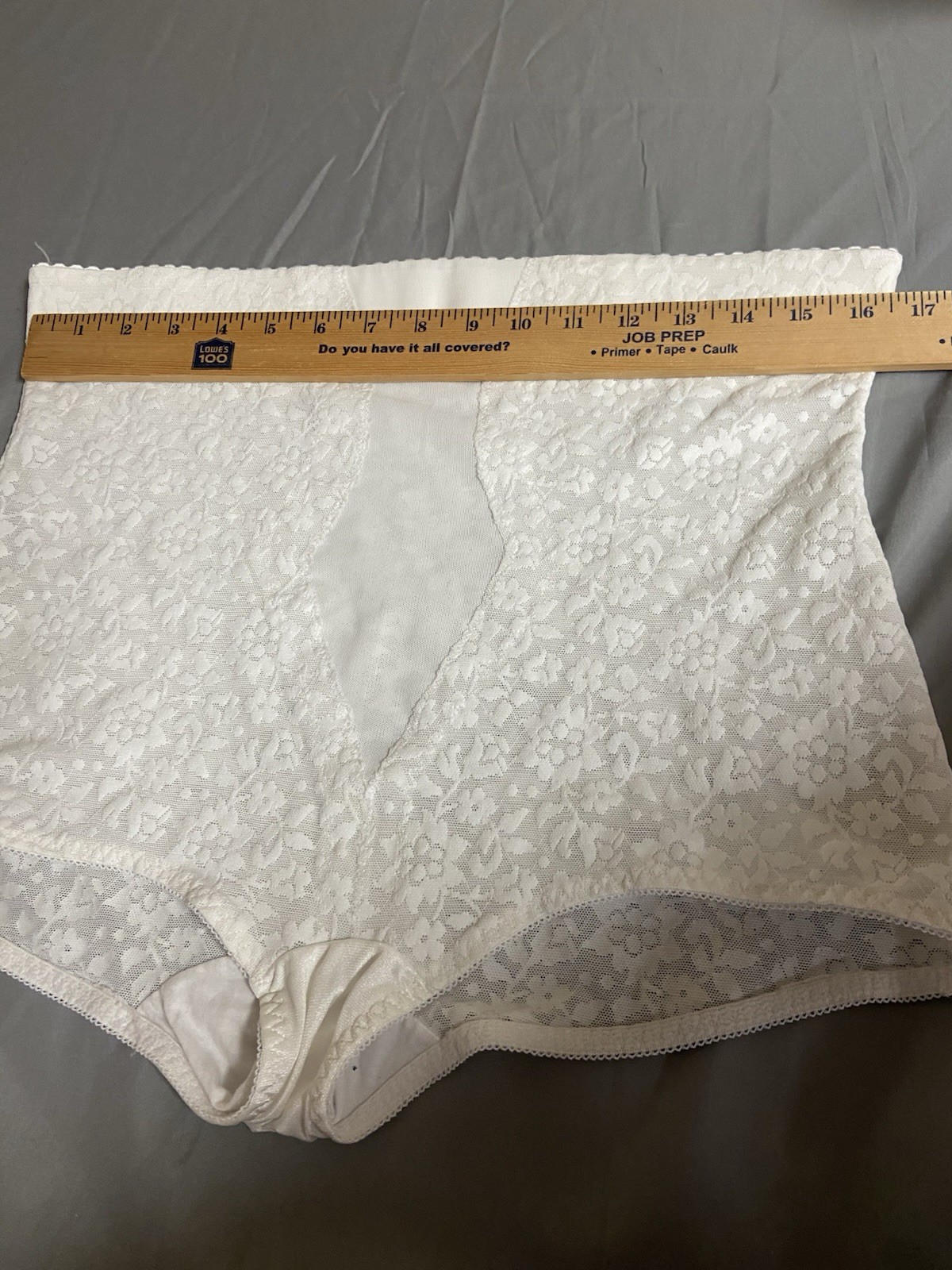 Vintage White Lace Instant Shaping By Plusform Girdle Panty Brief 5X 40 NWOT