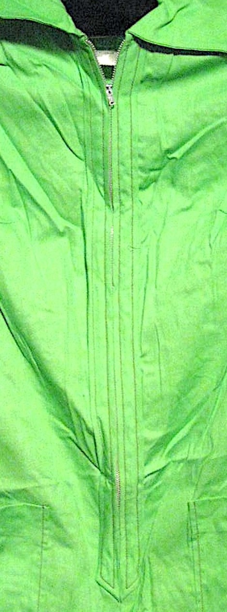 Sears Zip & Dash Culotte Romper Green – Vintage 1970s NWT Deadstock