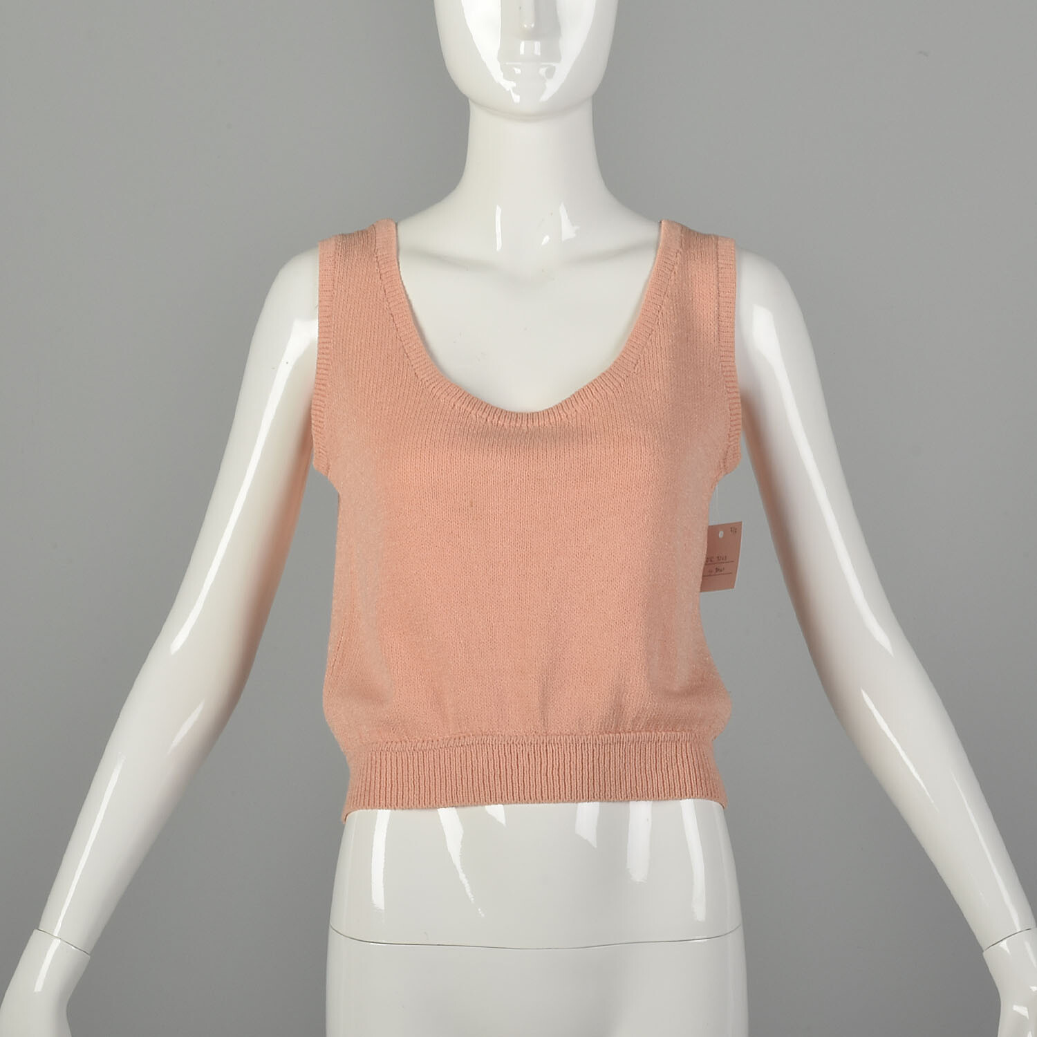 Medium 1980s St. John Set Knit Skirt Peach Cardigan 3pc Ensemble Vintage 80s