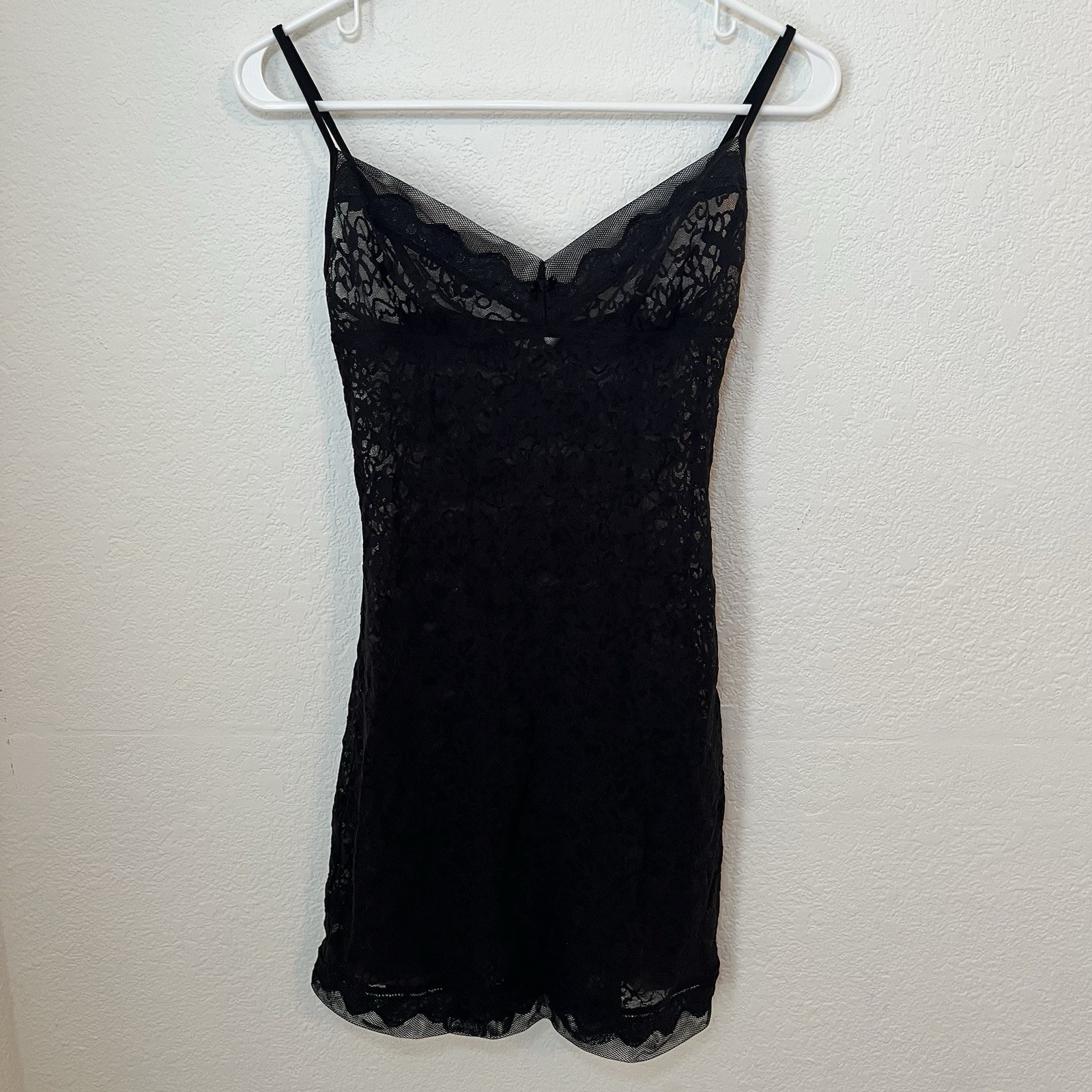 Victoria’s Secret Early 2000s Y2K Black Lace Babydoll Chemise Medium