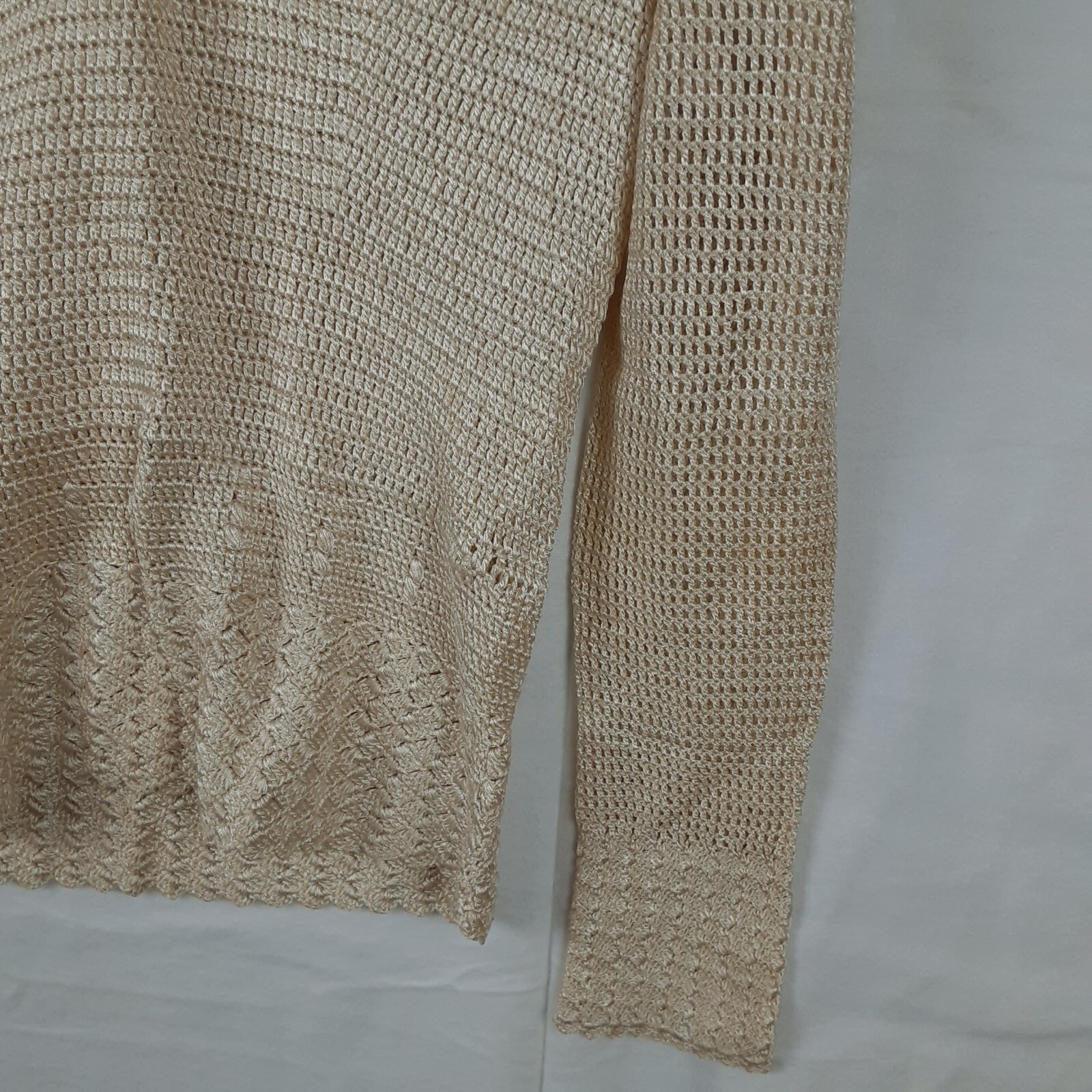 Vintage Sweater Skirt & Top Matching Set Beige Womens Unmarked Size/Brand READ