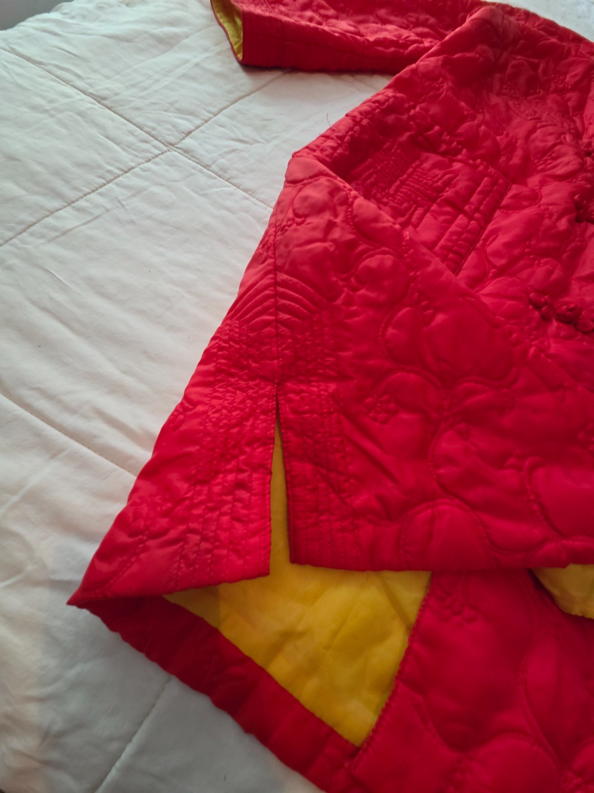 Vintage Teahouse Lord & Taylor Yellow Quilted Long Lounge Robe Small