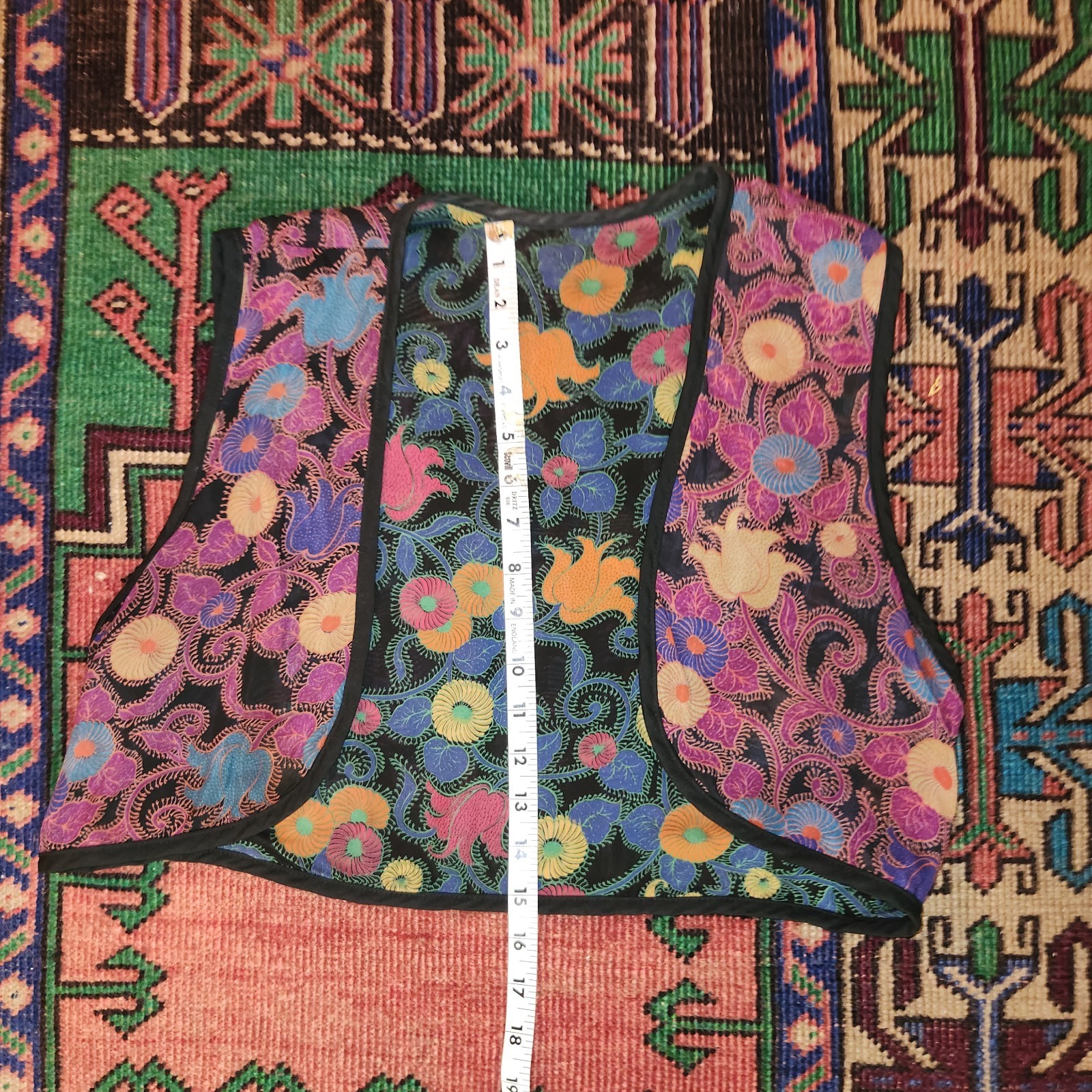 VINTAGE 1970S HIPPIE PEASANT DRESS WITH MATCHING REVERSIBLE DRESS ELASTIC WAIST