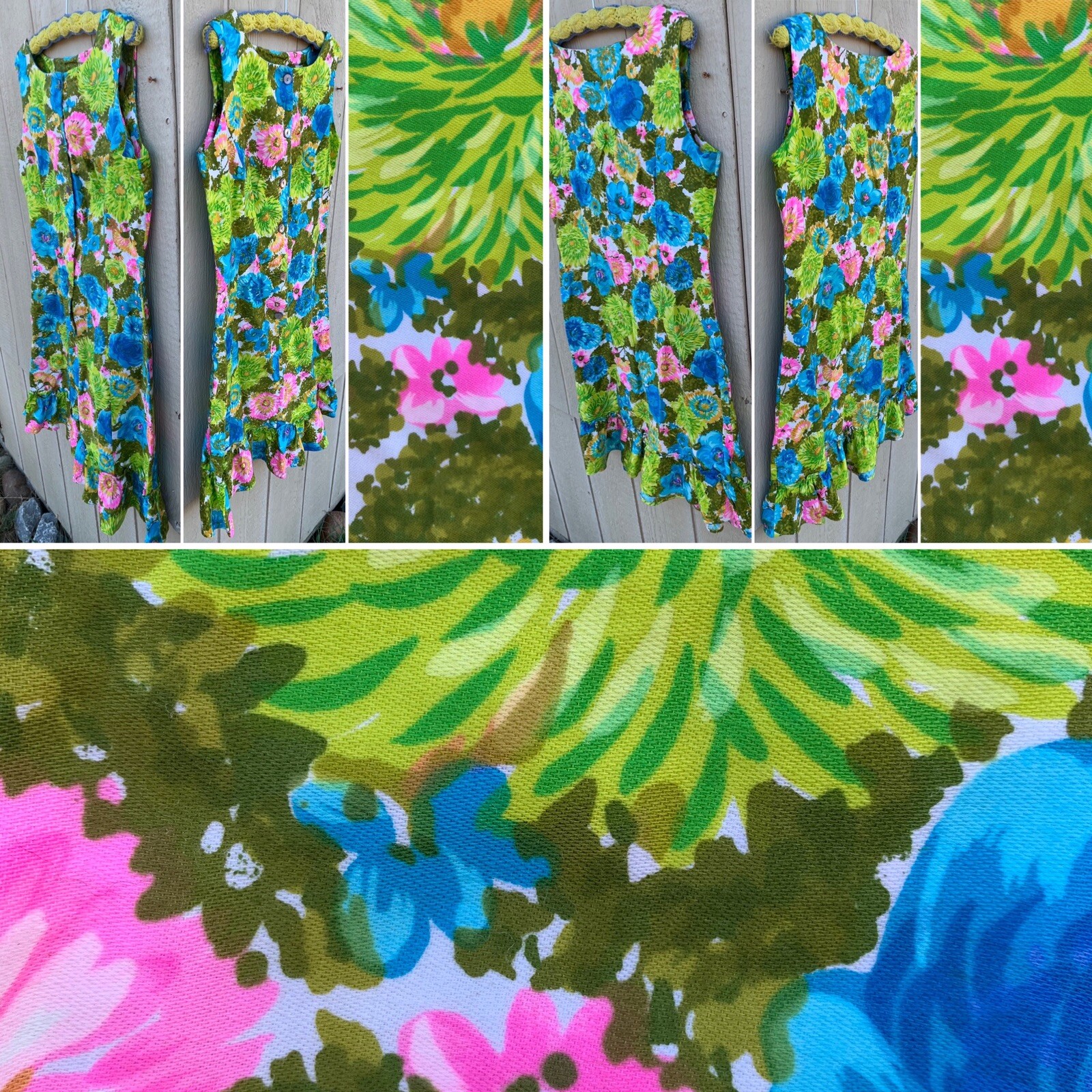 Vintage Dash About dress colorful floral sleeveless