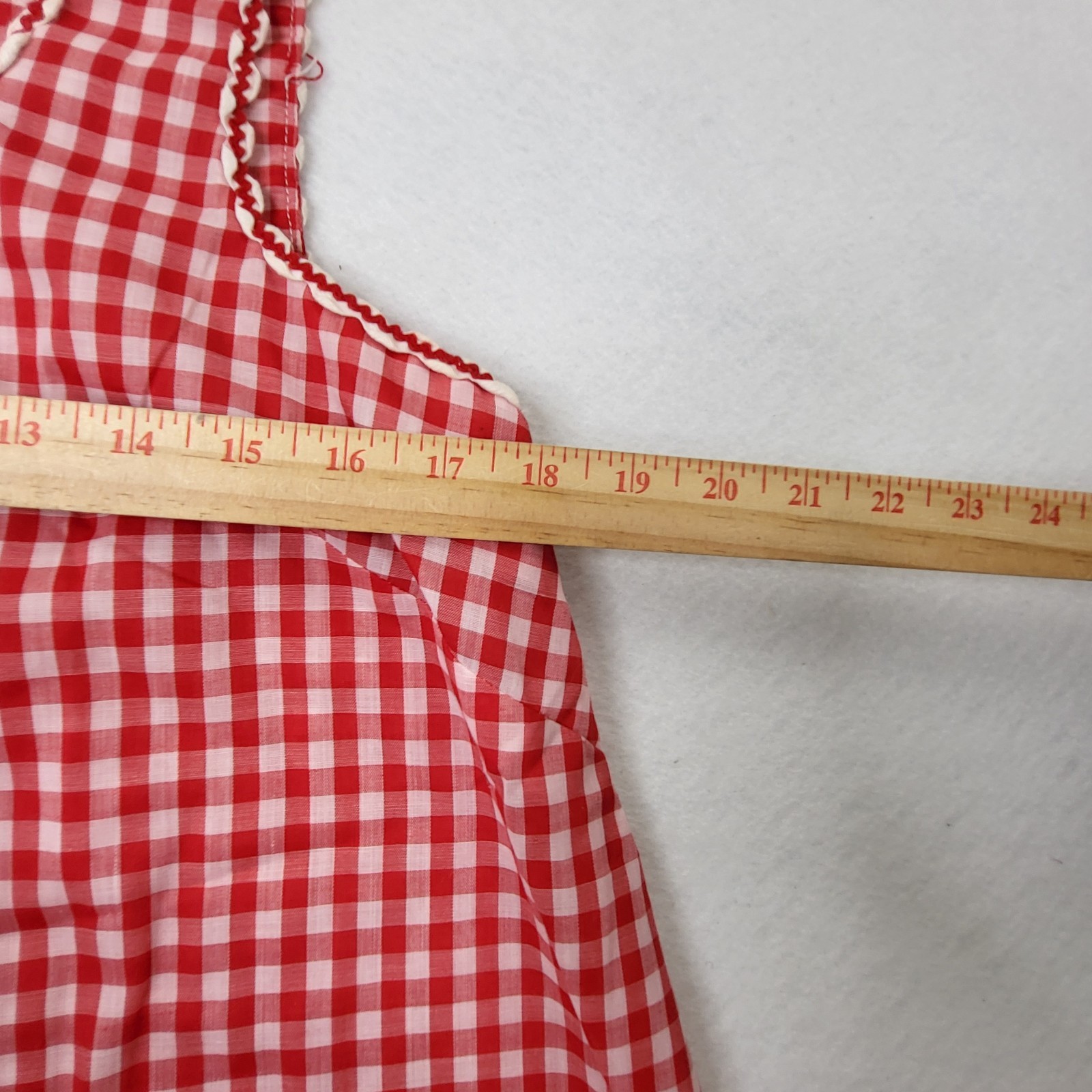Vintage LOUNGE CRAFT Gingham Red Medium Day Dress Duster Sleevless Union Made