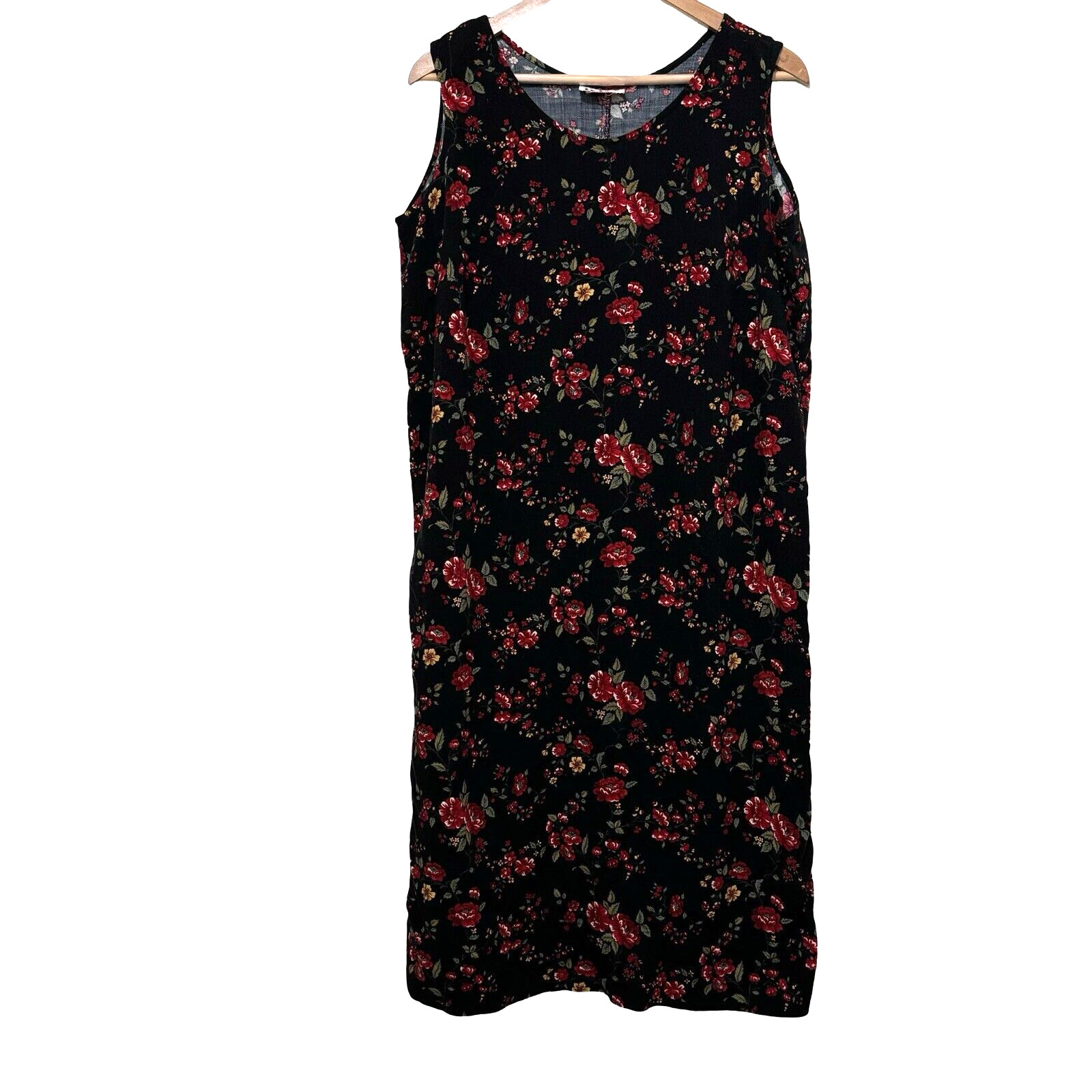 Vintage 90s R & K Women’s Shift Dress floral size Large roses grunge