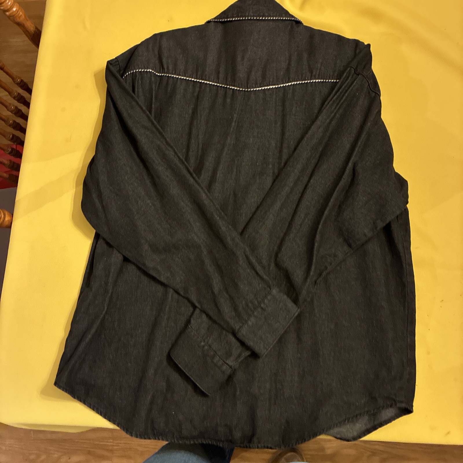 Vtg GOTCHA COVERED woman’s western shirt large black Piping Cotton Long Sleeve