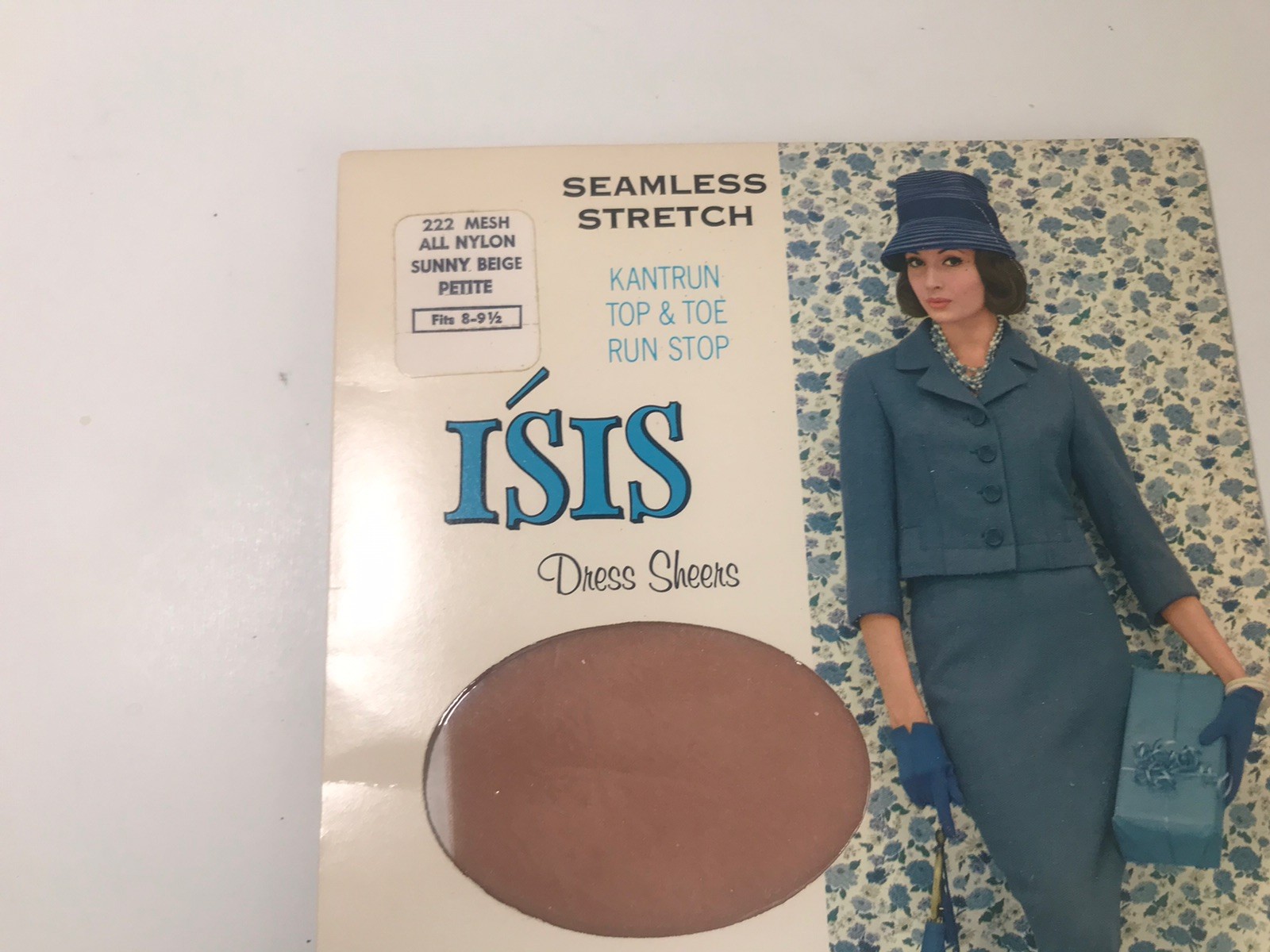 Vintage Isis Dress Sheers Nylons W.T. Grant Co Sunny Beige Petite 222 Mesh