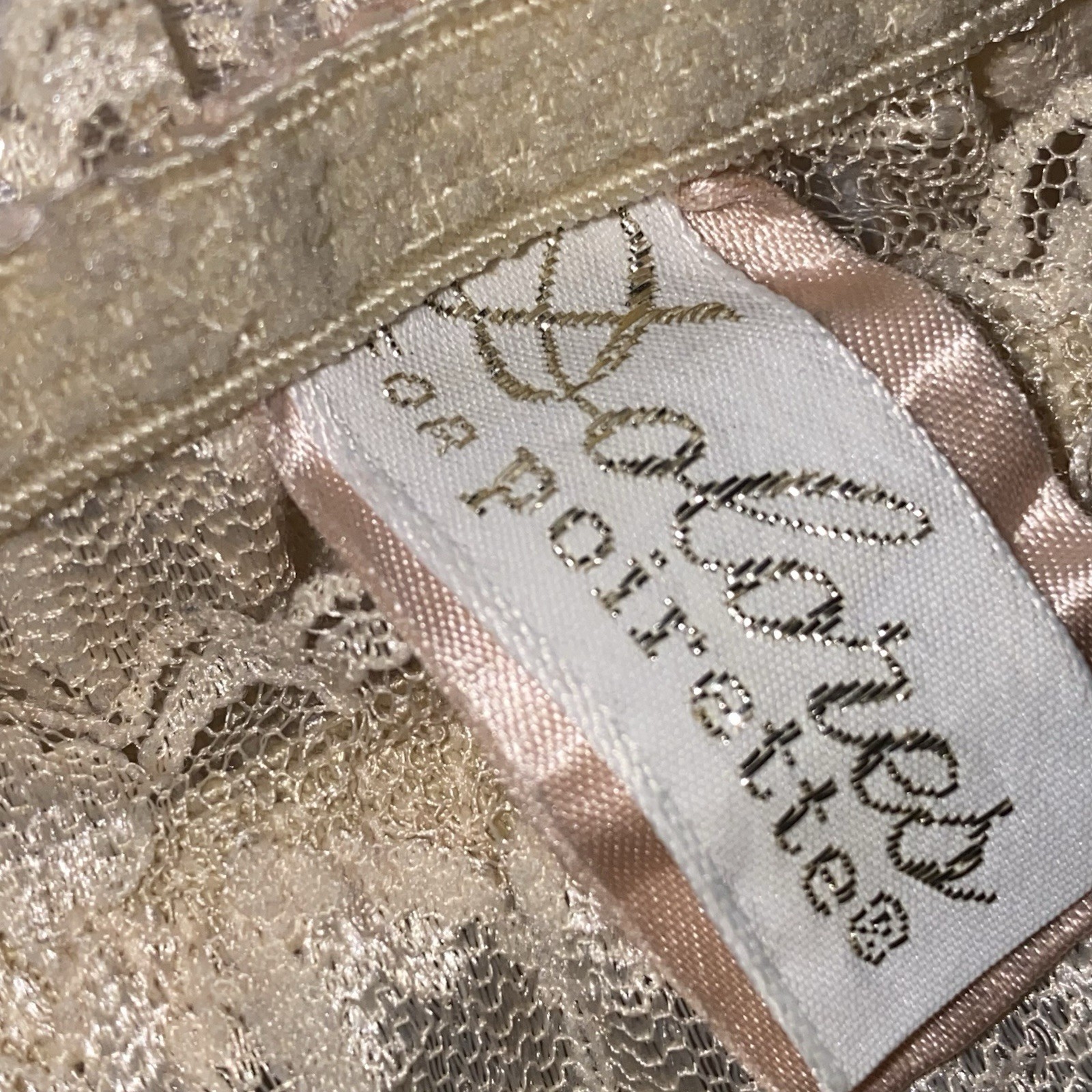 VINTAGE Dolores for Poirette Beige Lace Panties 80s XS