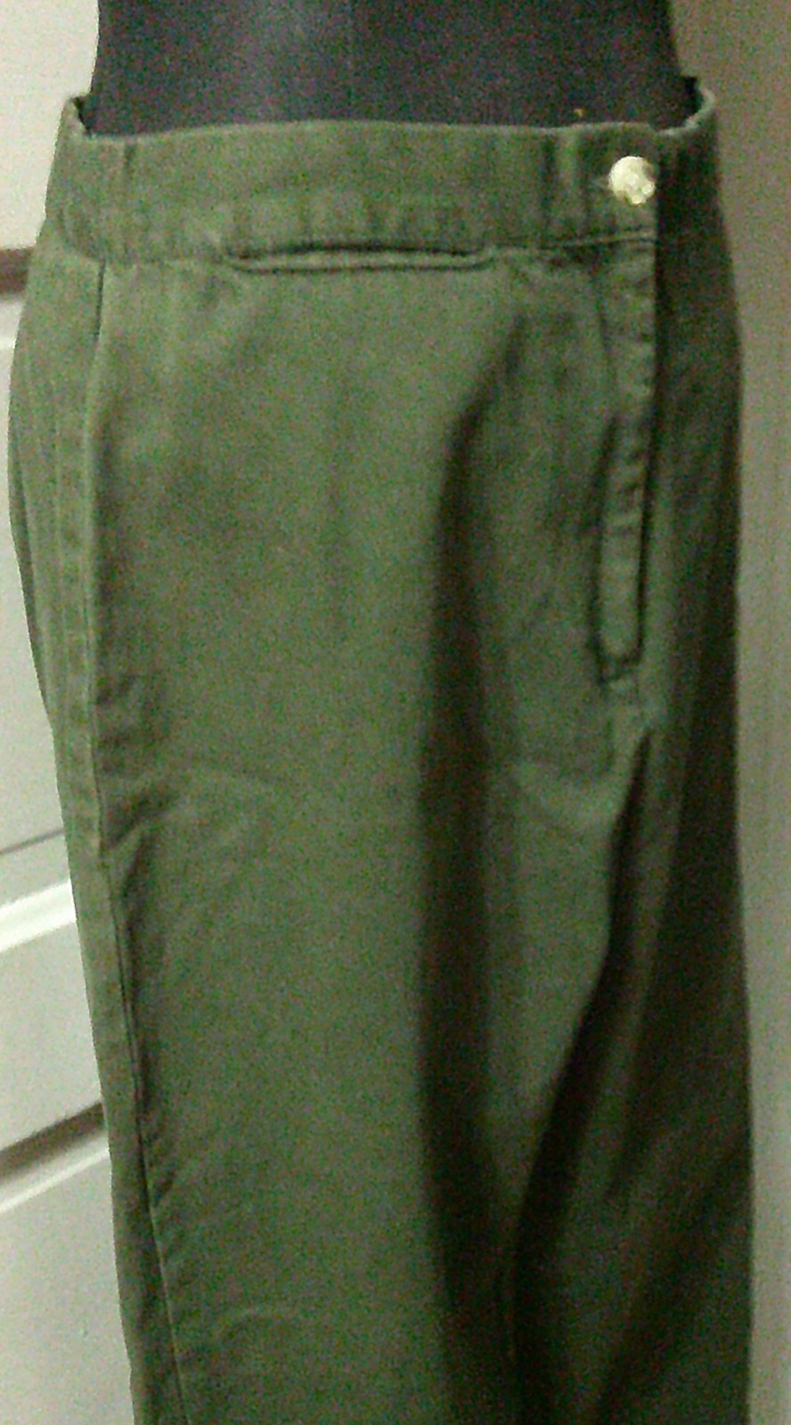 90’s CASUAL CORNER ANNEX Olive Green Flat Front Khaki Pants Slacks 10P