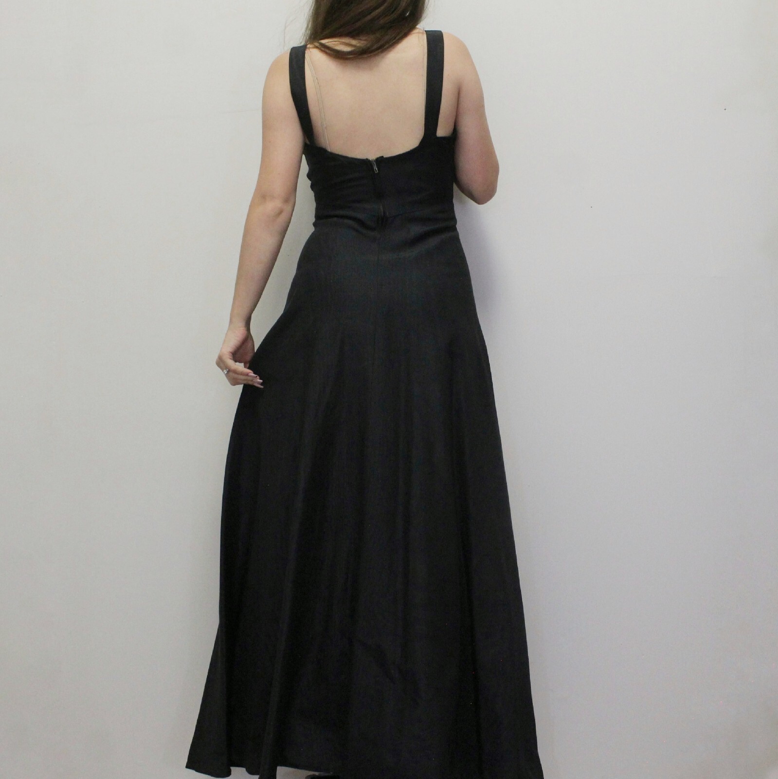 Vintage 30s/40s Black Evening Gown Elegant Maxi Dress