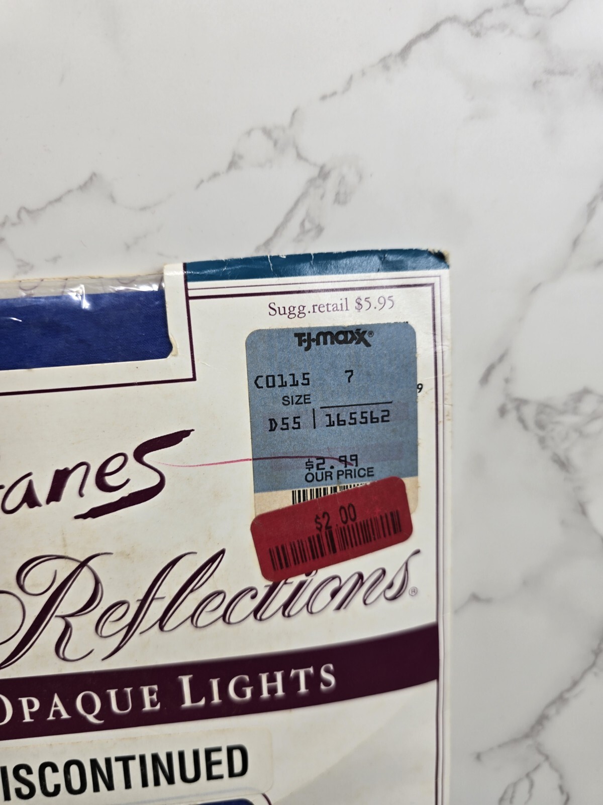 Vintage Hanes AB Silk Reflections Opaque Ultramarine Tights Pantyhose Hosiery