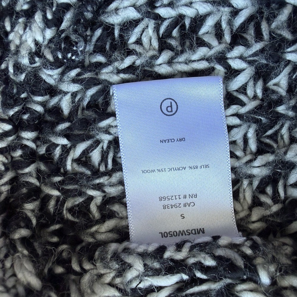 Y2K Miss Me Gray Chunky Knit Cardigan S Dolman Batwing Sleeve Heavy 2000s Indie