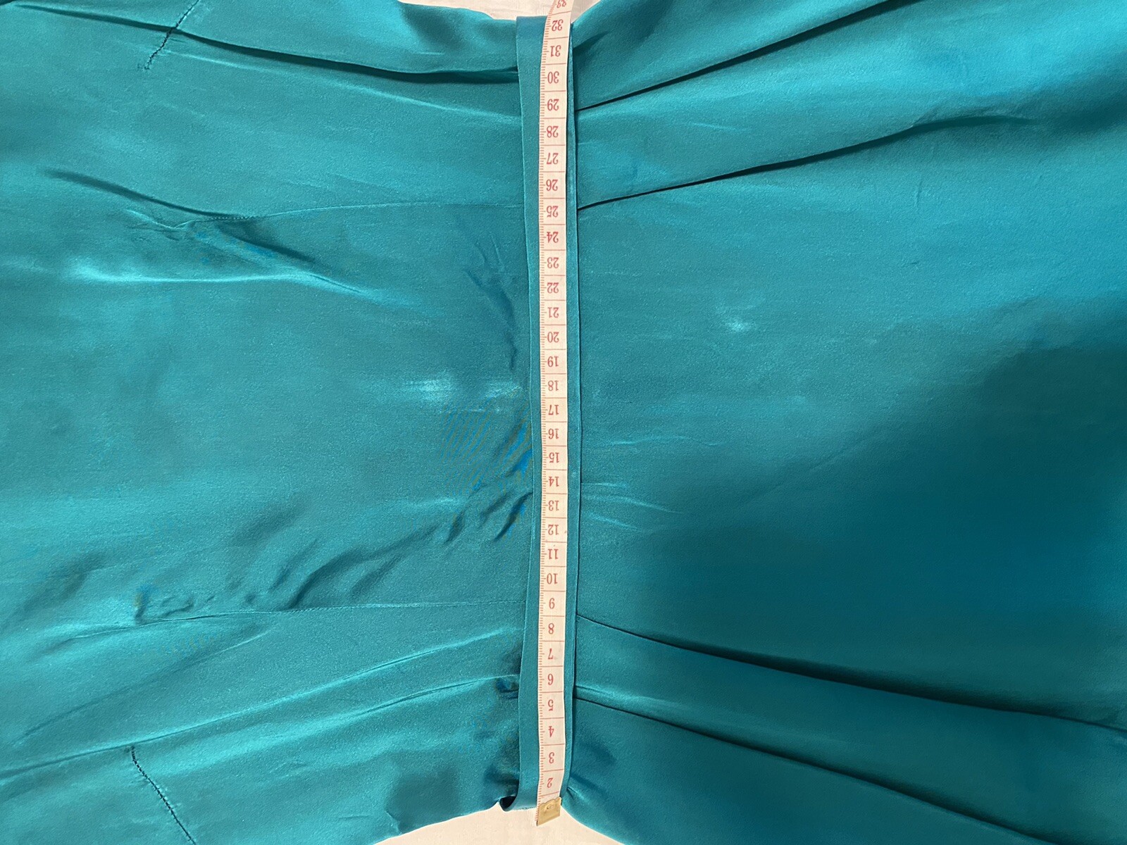 50s 60s VTG Dress Teal AU Sz 8 Satin Short Sleeve Boat Neck Formal Prom A Line