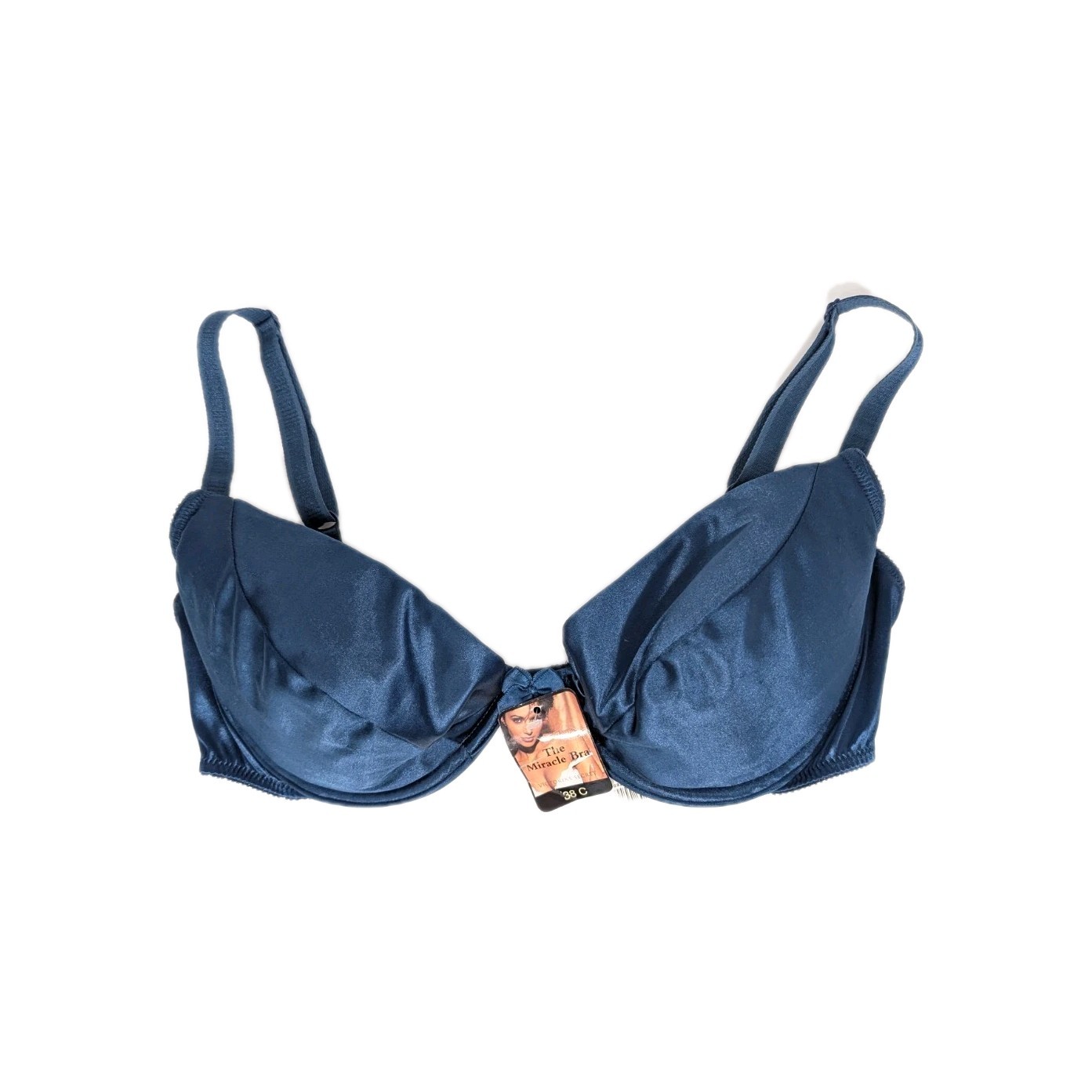 Victoria’s Secret Vintage Miracle Second Skin Satin Bra 38C Women NEW 90s silky