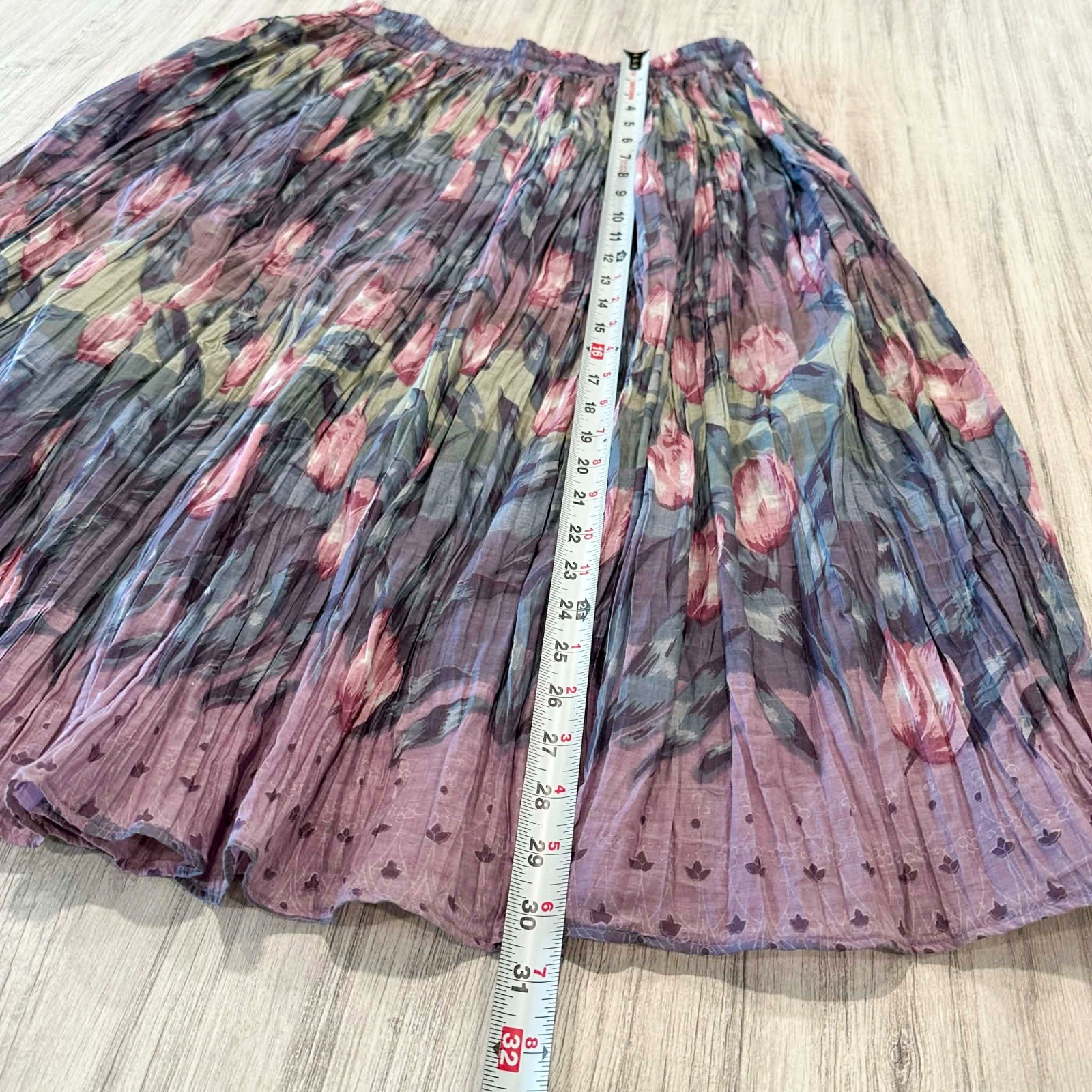Vintage Phool 2 Piece Set Women’s L Floral Tulip Vest Skirt Boho Hippie Y2K Sz L