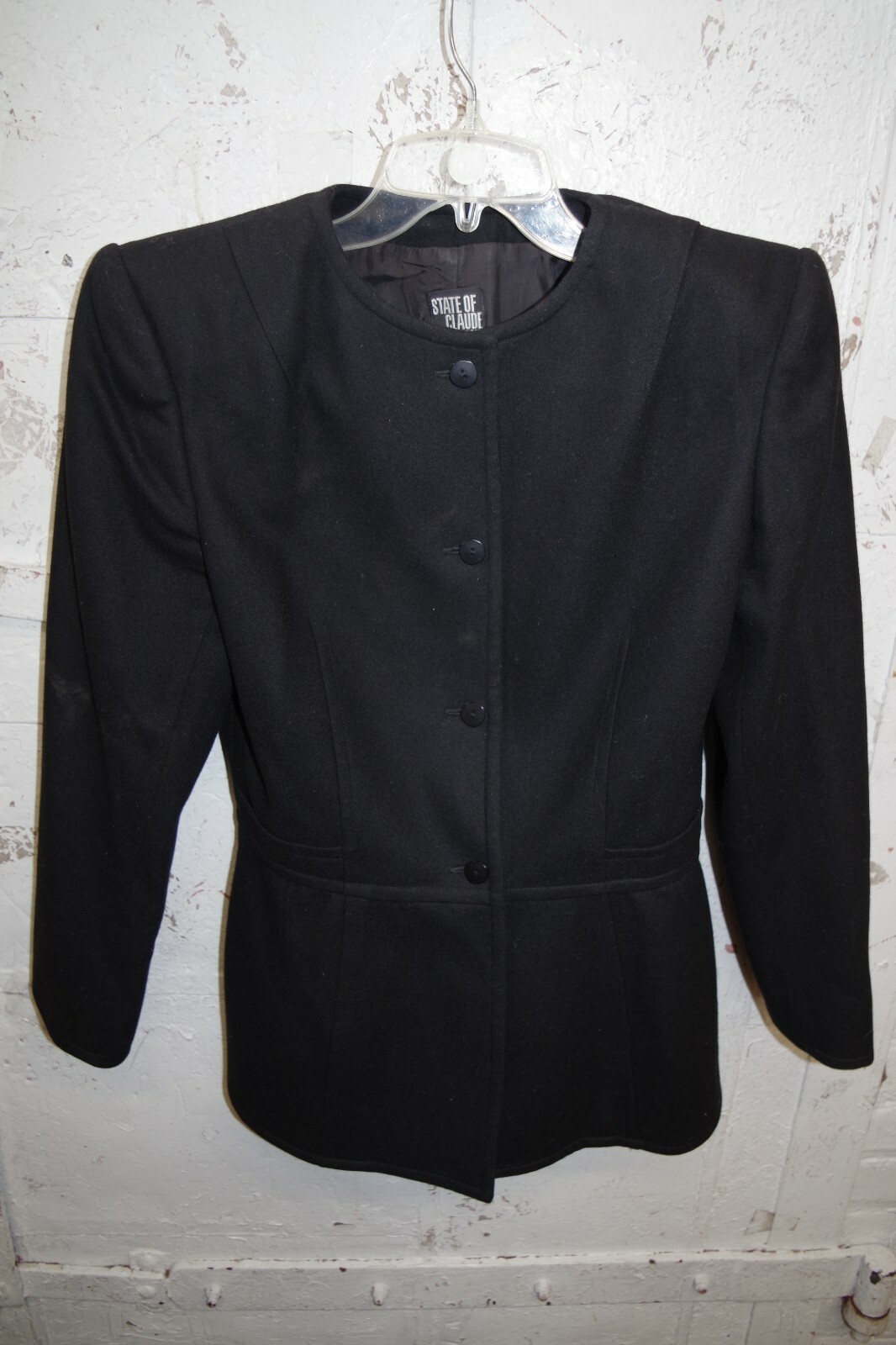 C18 Vintage State of Claude Montana Women’s Blazer Jacket 44/10 Italy 100% Wool