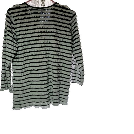 Vtg Fashque 60s Layered Ruffled Long Sleeve Blouse New York Broadway Theater