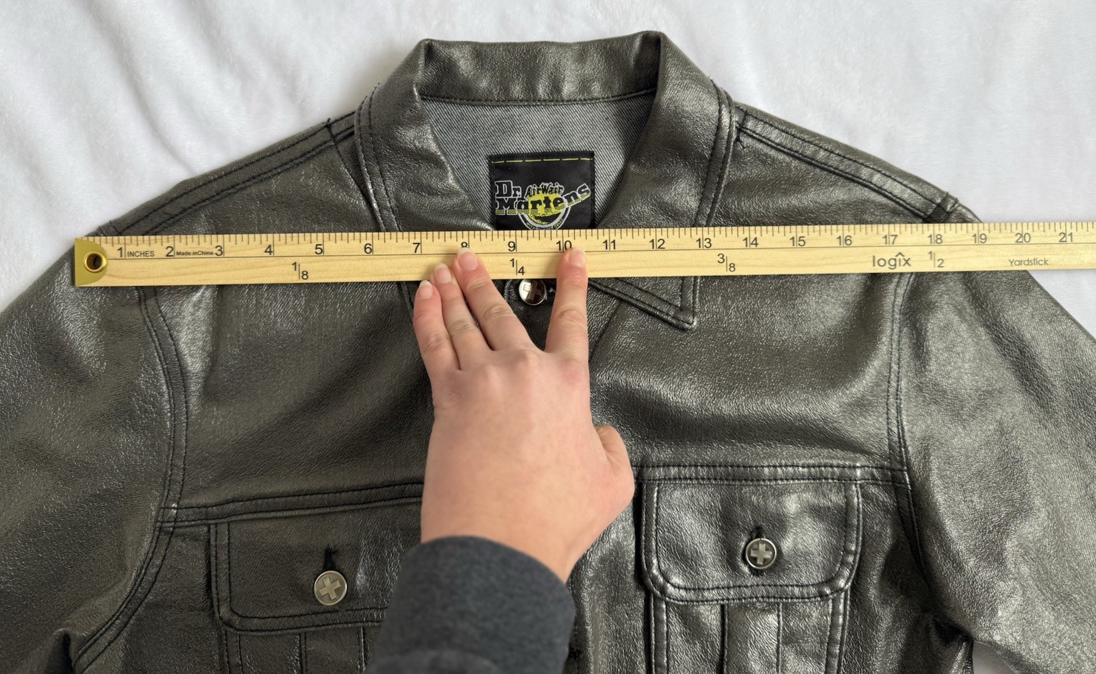 Vintage Y2K Vintage Dr Martens Air Wair Waxed Jacket Silver Gray Size Large