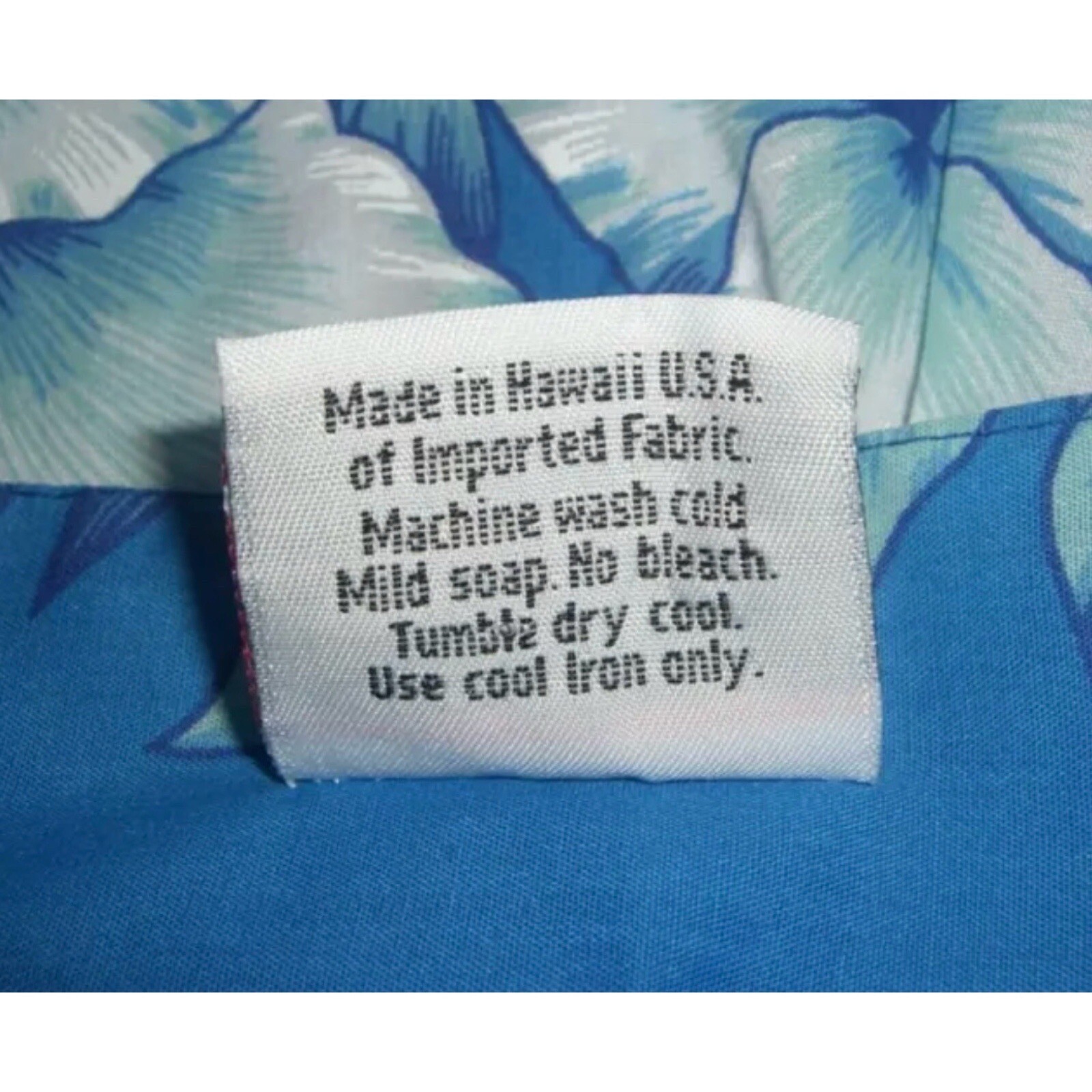 Vintage 80’s Kalena Fashions Of Hawaii Dress Flower Blue MuMu Hibiscus Vacation