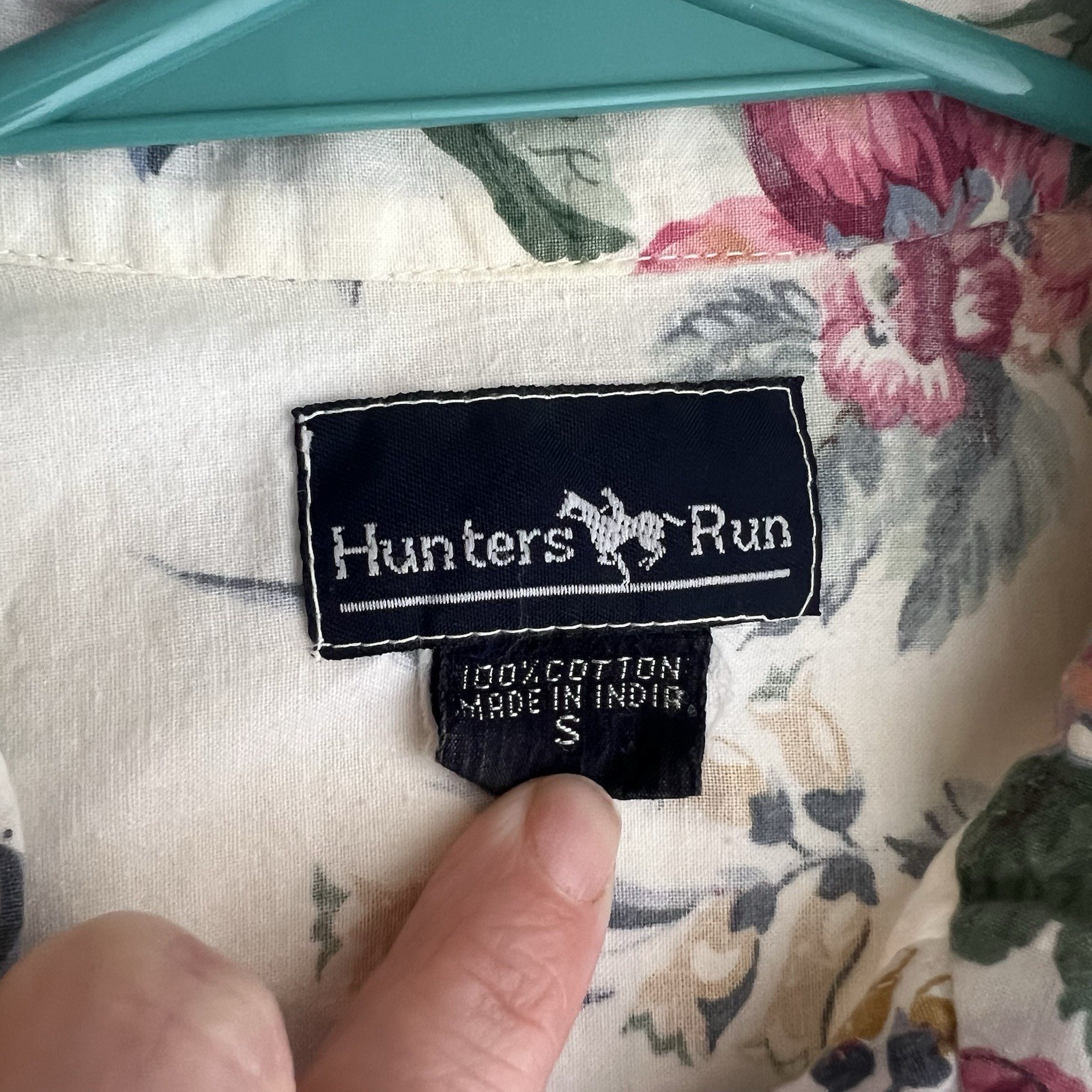 Vintage Hunter’s Run Women’s Size S Button up Shirt Floral Easter 80s 90s Small