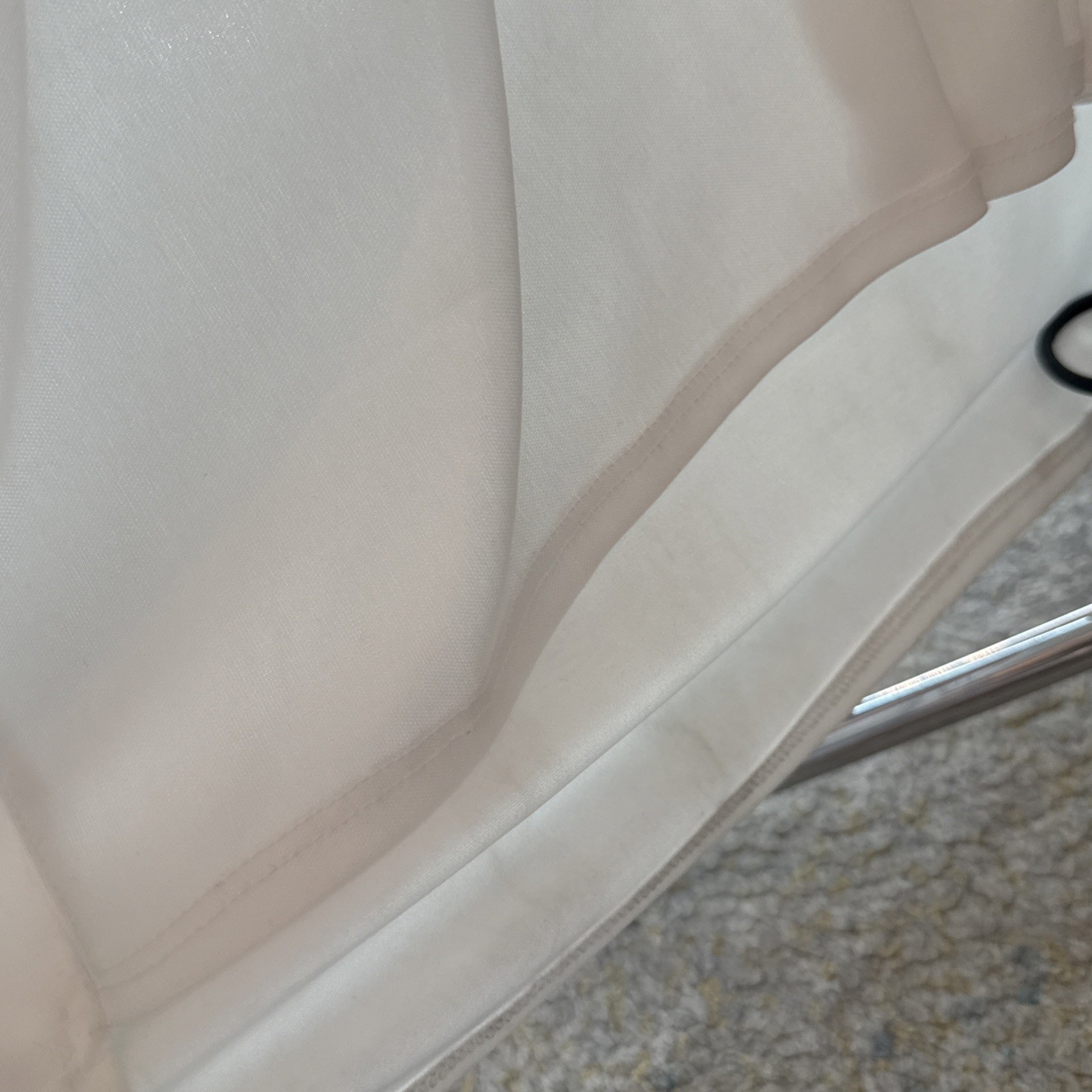 Vtg Rubber Ducky made in USA white formal long wedding dress side slit sz S 90s
