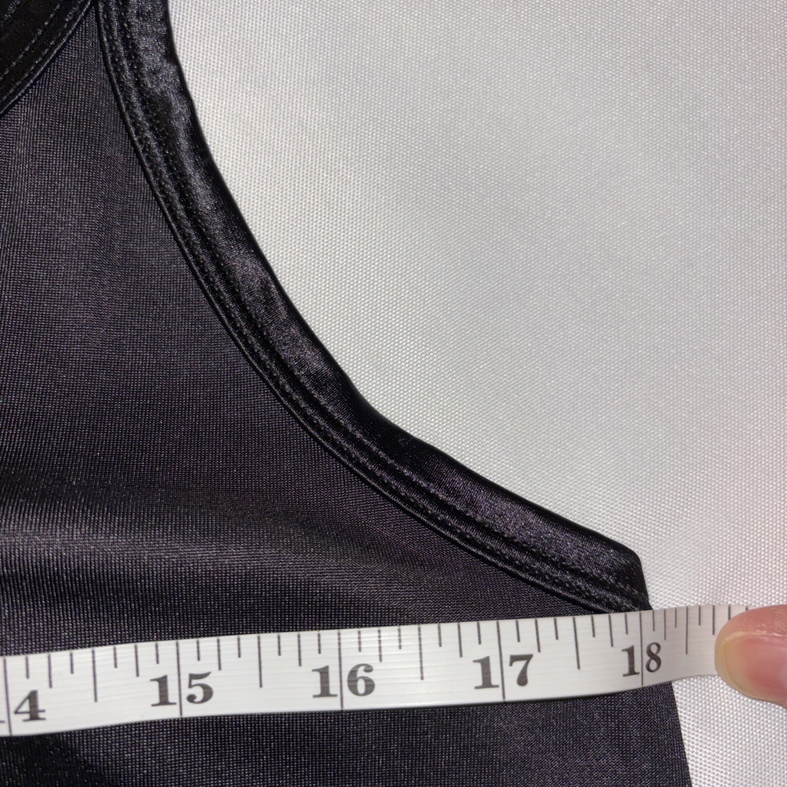 Vanity Fair Black Satin Full Slip Dress NWT Size 38 / 32” Length Vintage Style