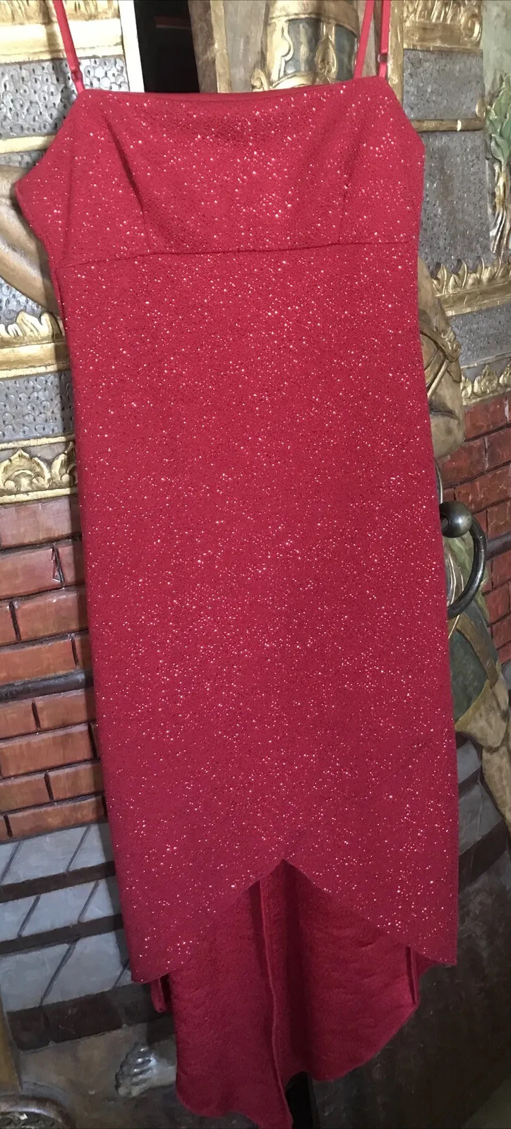 vtg 90s jodi kristopher ruby red sparkle party dress