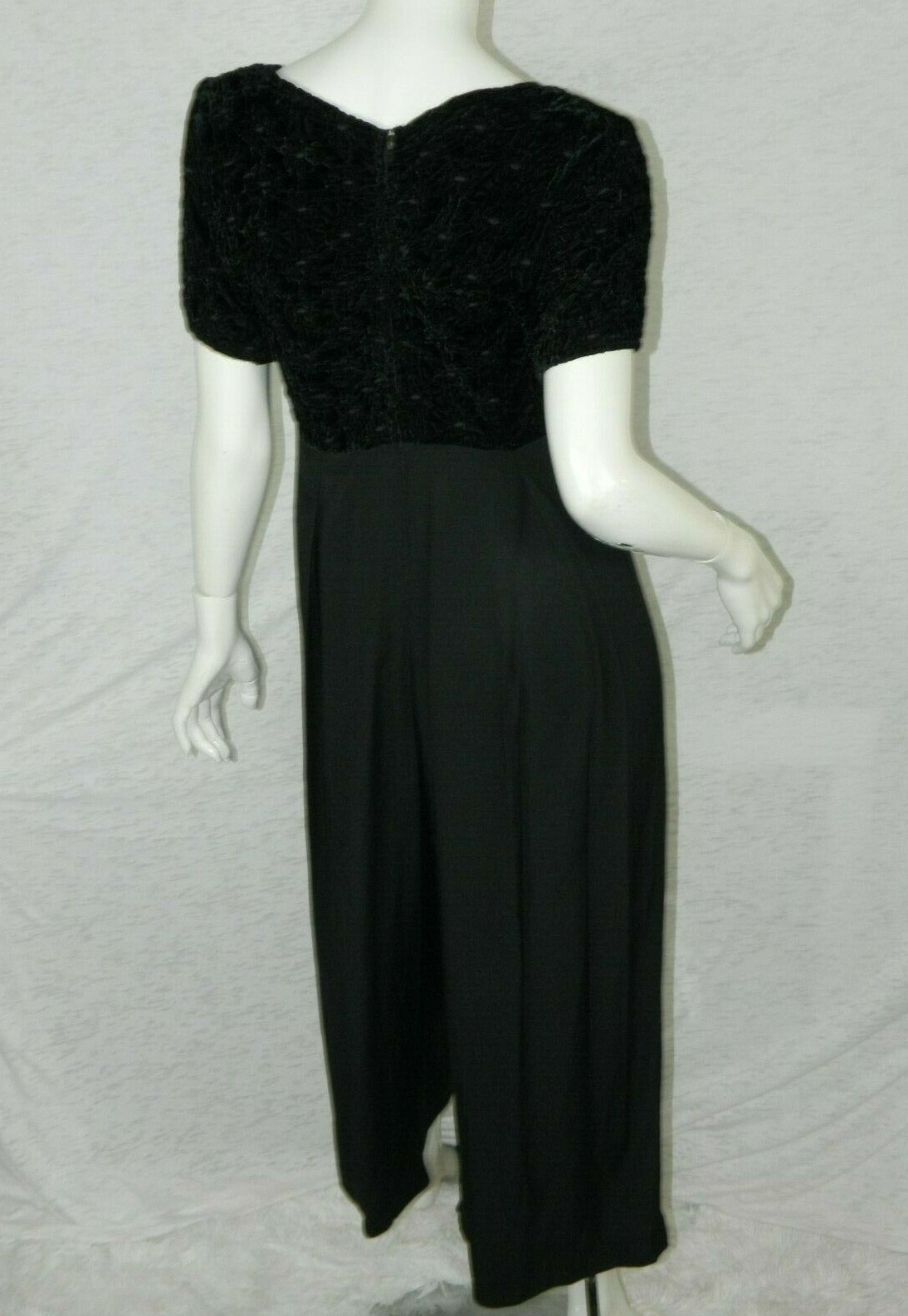 Vintage 90’s Jeffery & Dara Linda Hutley Jumpsuit Black Hipster Size 5/6