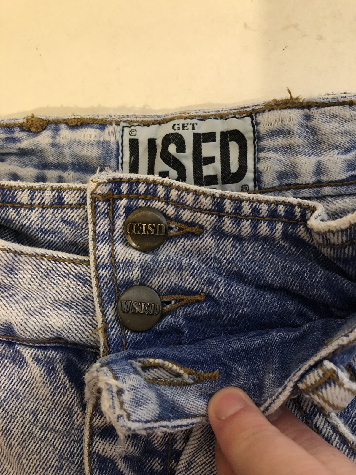 Vtg Get Used By Elie Jeans High Waist Tapered Leg 90s Hip Hop 28 26” Waist Flaw