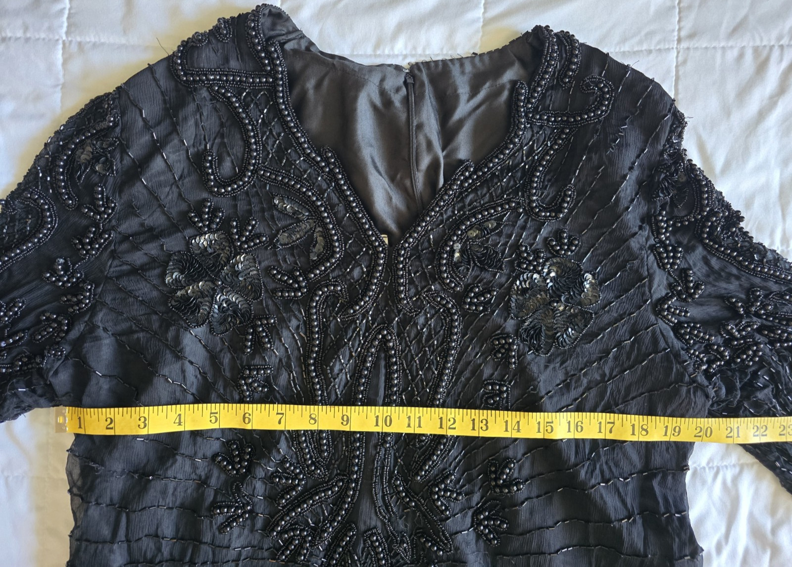 VTG 80’S BEADED SEQUIN EVENING COCKTAIL 2-Piece Top and Skirt XL(no Sz Tag)