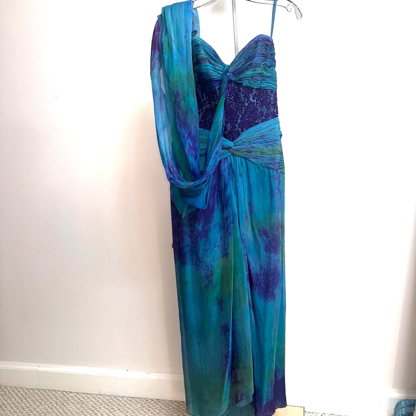 vintage silk chiffon evening dress by Michael Casey