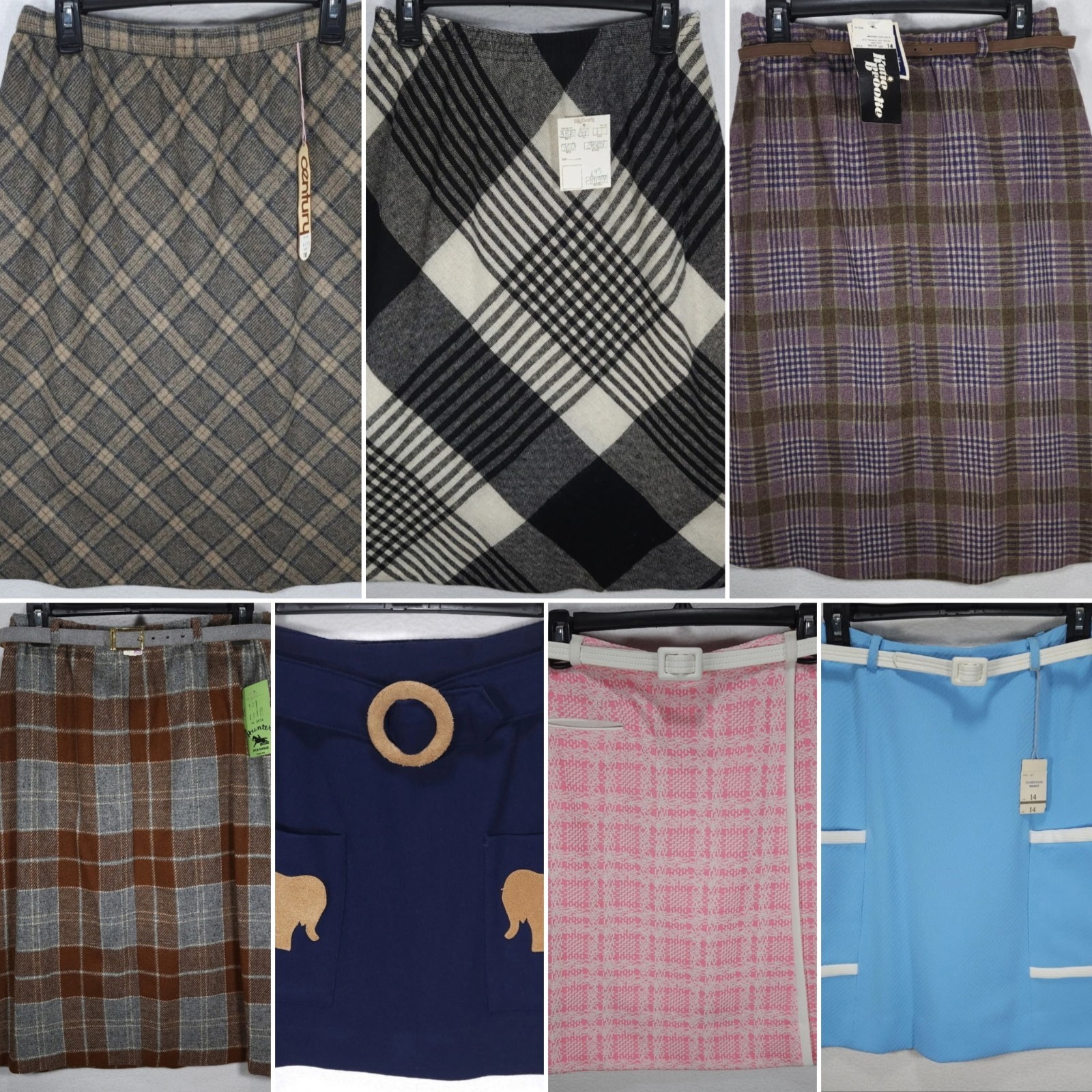 Vintage Women’s Skirts Lot Of 7 LL Berger Haymaker Hunter Katie Brooke Century