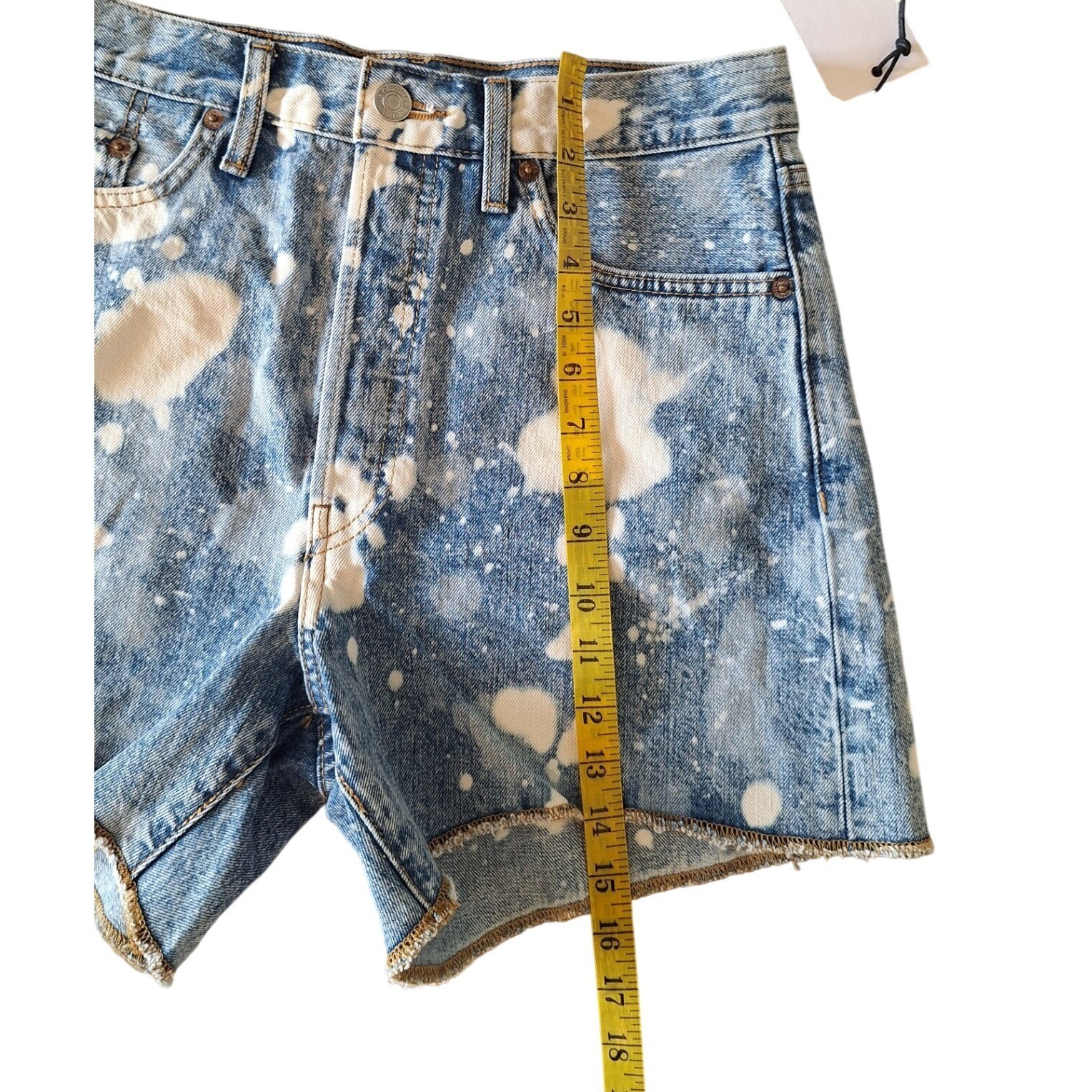 Re/Done Womens Splash 70S High Rise Flat Front Cut-Off Shorts Size 30