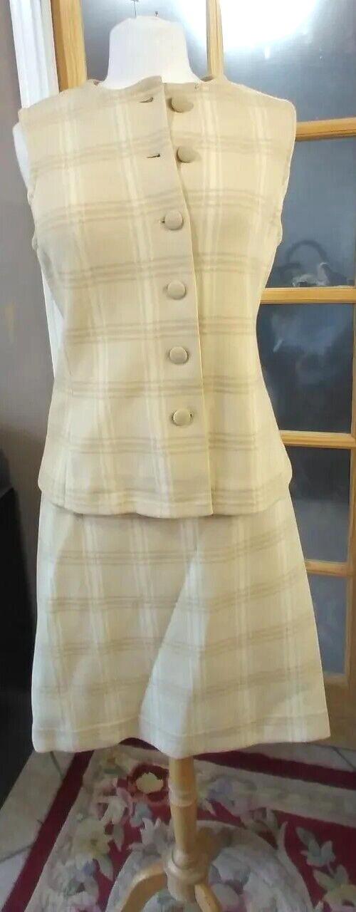 Vintage Amalfi 60s Italian Wool Suit Womens 2pc Hand Loomed Rare Bullocks Sz 14