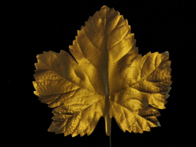 Vintage Millinery Flower Leaf lg 4 1/2″ Bronze Maple for Hat Wedding + Hair KE5d