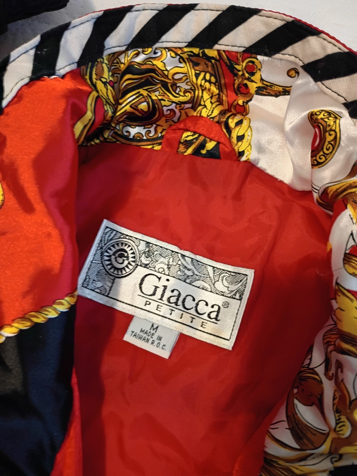 Giacca Vintage Red and Gold Jacket~Unisex
