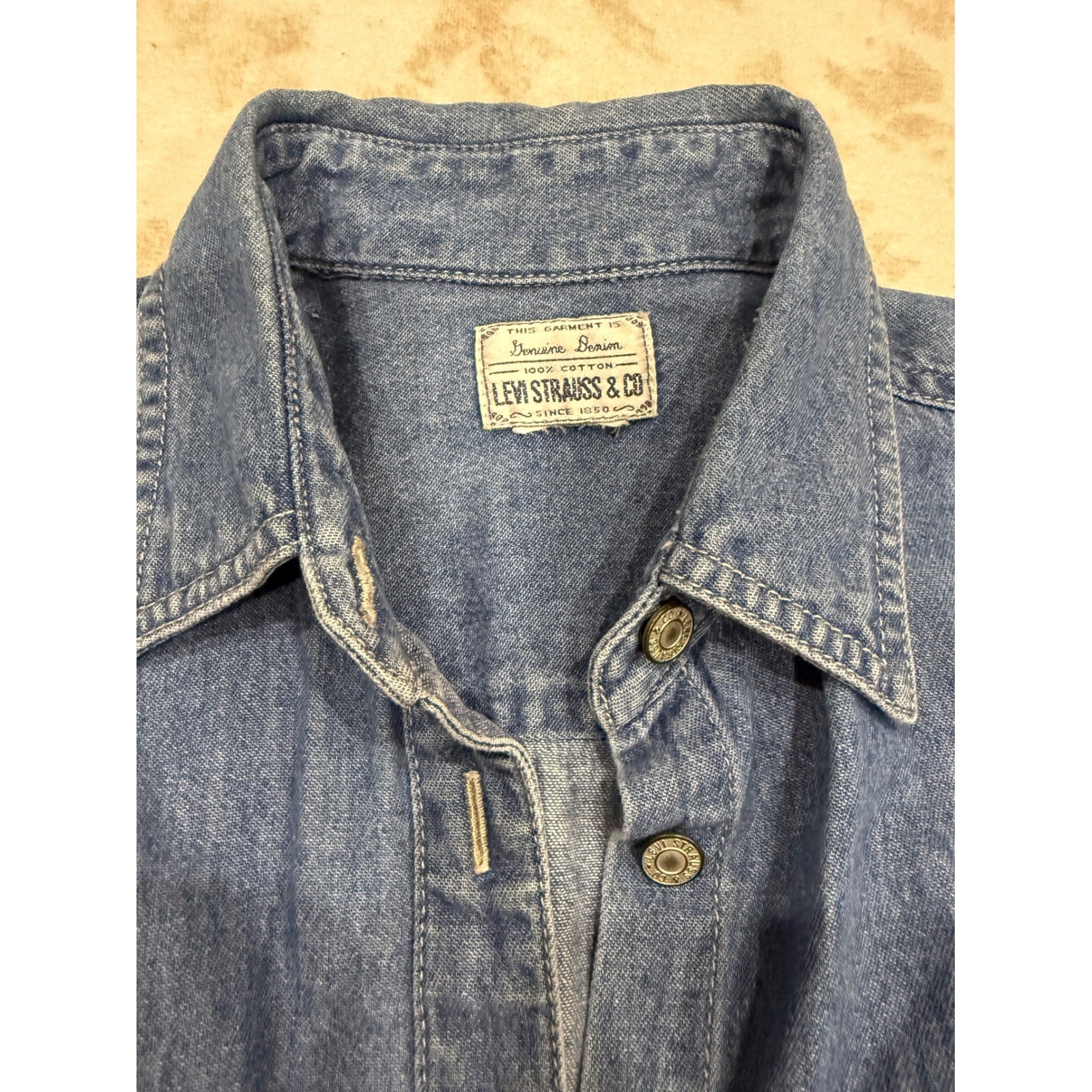 VTG Rare Levi’s Jeans Heritage White Tab Denim Vest ’97 Y2K Western Archive READ
